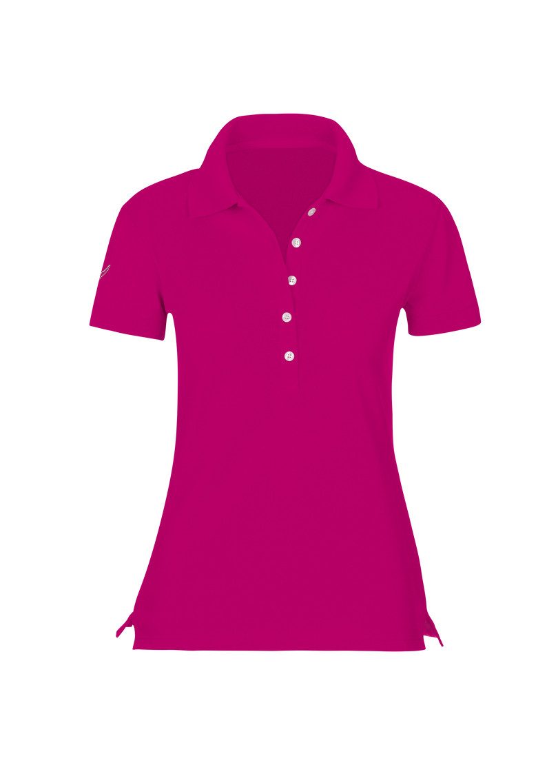 Trigema Poloshirt TRIGEMA Poloshirt mit Kristallsteinen (1-tlg)