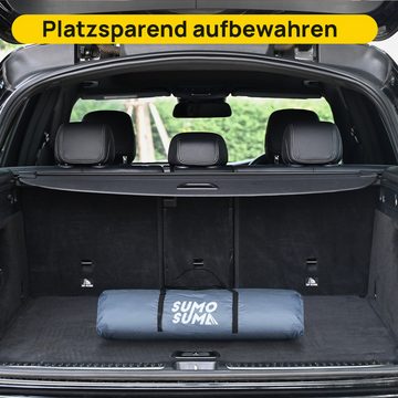 Sumosuma Kuppelzelt Campingzelt Automatisches, UV-Schutz Pop Up Zelt, with Vestibule, Personen: 4, Wasserdicht & Winddicht, Doppeltürig mit vier Fenstern mit Tragetasche