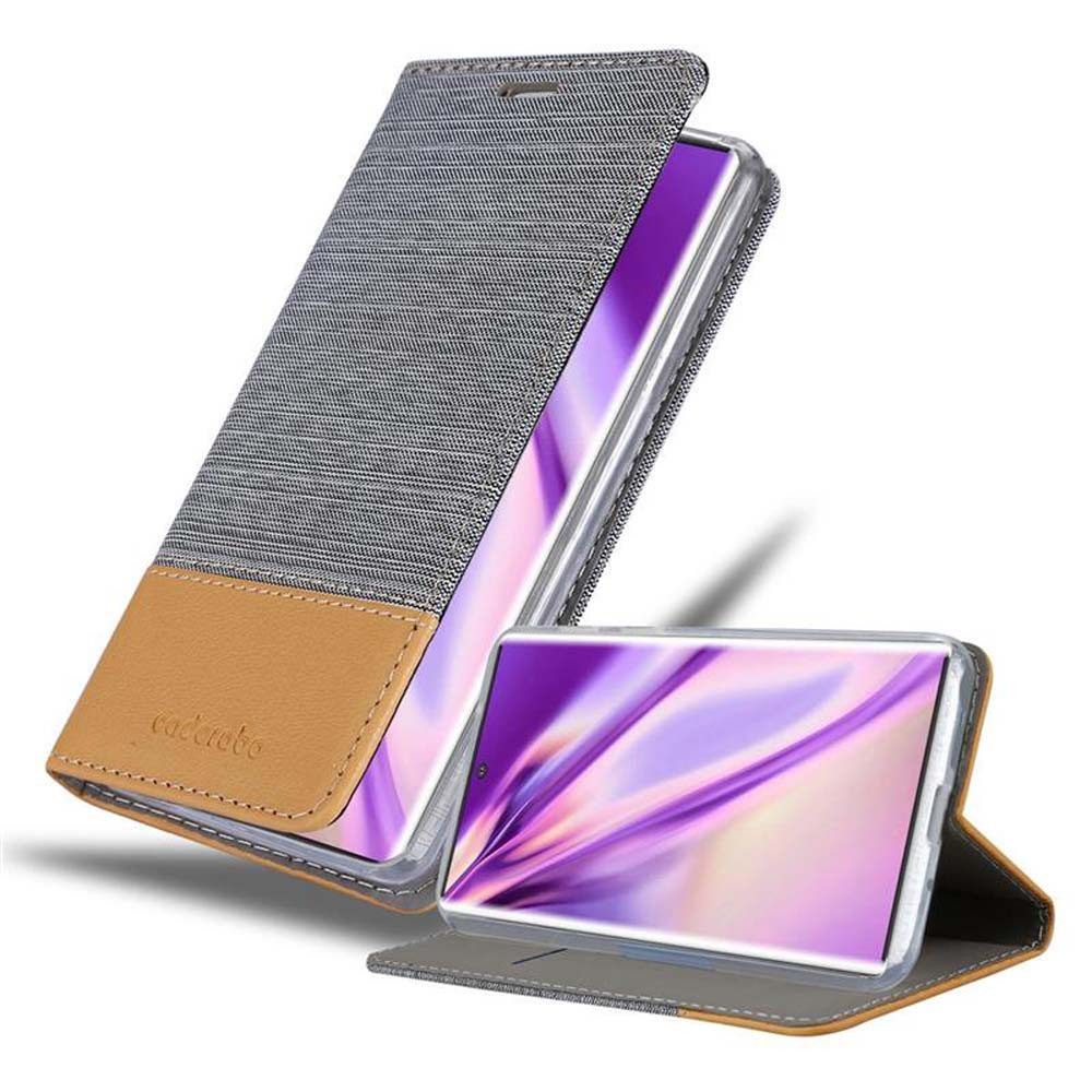 Cadorabo Handyhülle für Samsung Galaxy NOTE 10 PLUS Hülle Samsung Galaxy NOTE 10 PLUS, Klappbare Handy Schutzhülle - Hülle - mit Standfunktion und Kartenfach
