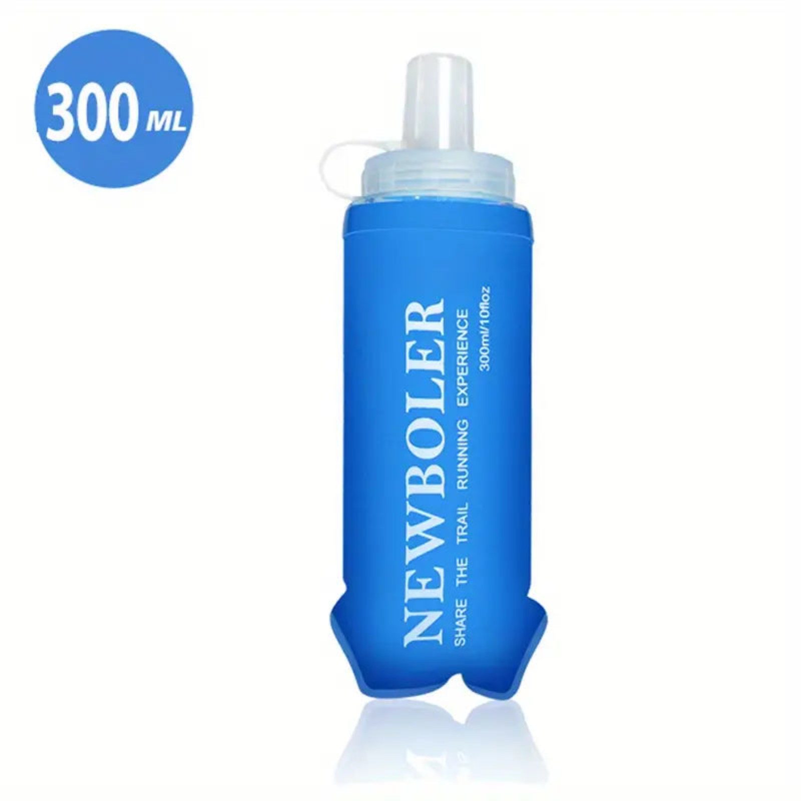 Norskskin Trinkflasche Flasche Faltbar aus TPU Material Wasserflasche 300 ml Trinkflasche, Faltbar, platzsparend, BPA-frei, auslaufsicher