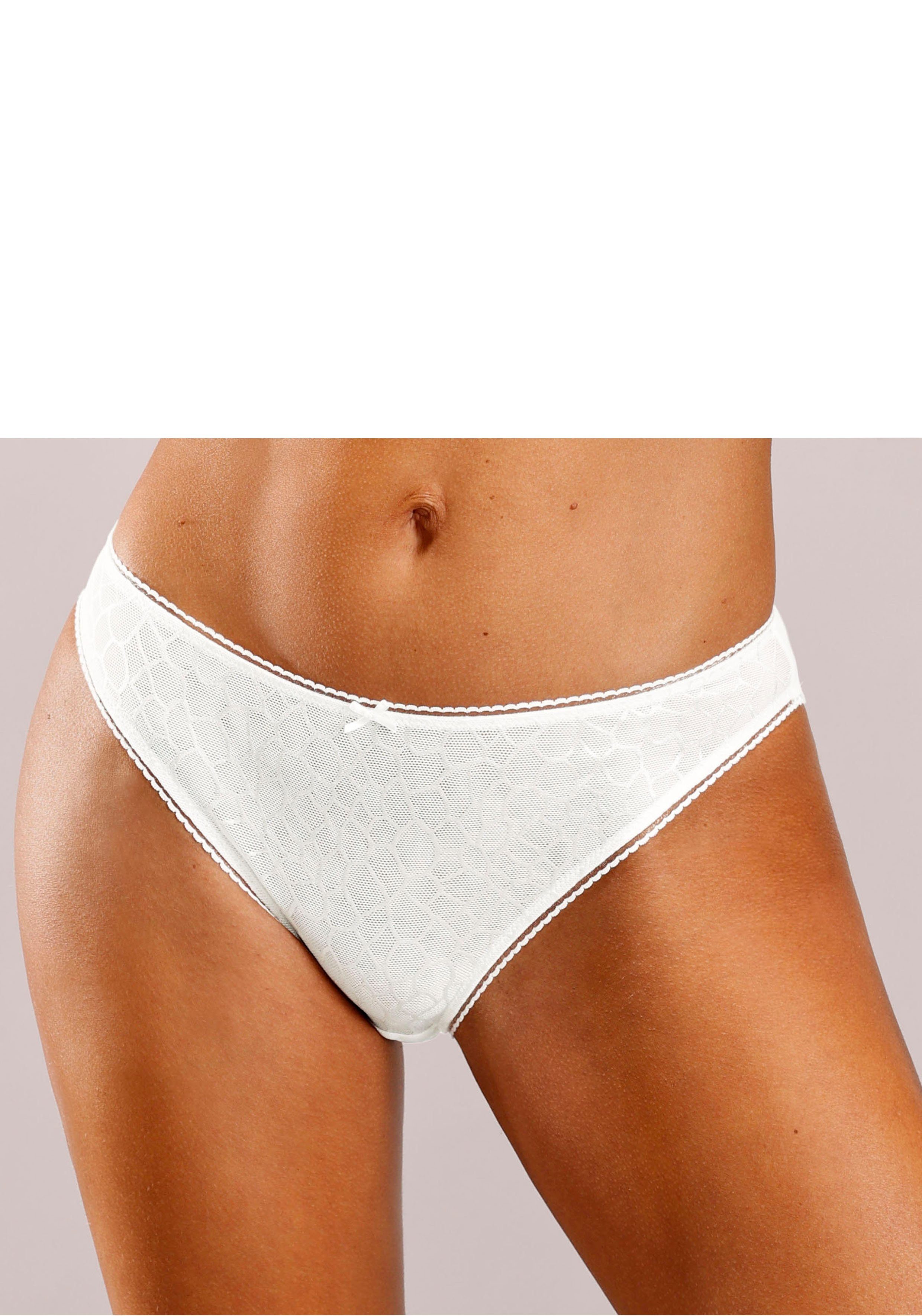 Netz-Muster graphischem cream LASCANA Slip Chiara mit