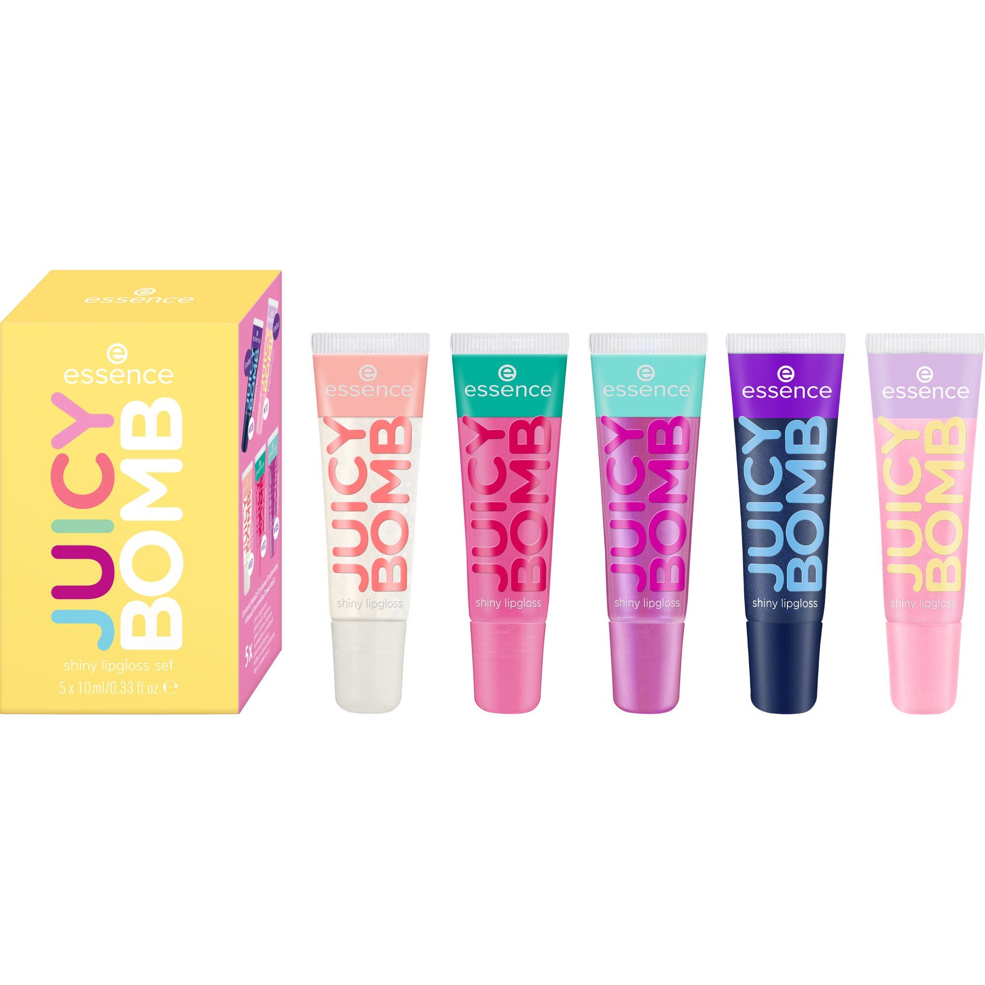 Essence Lipgloss-Set JUICY BOMB shiny lipgloss set, 5-tlg.