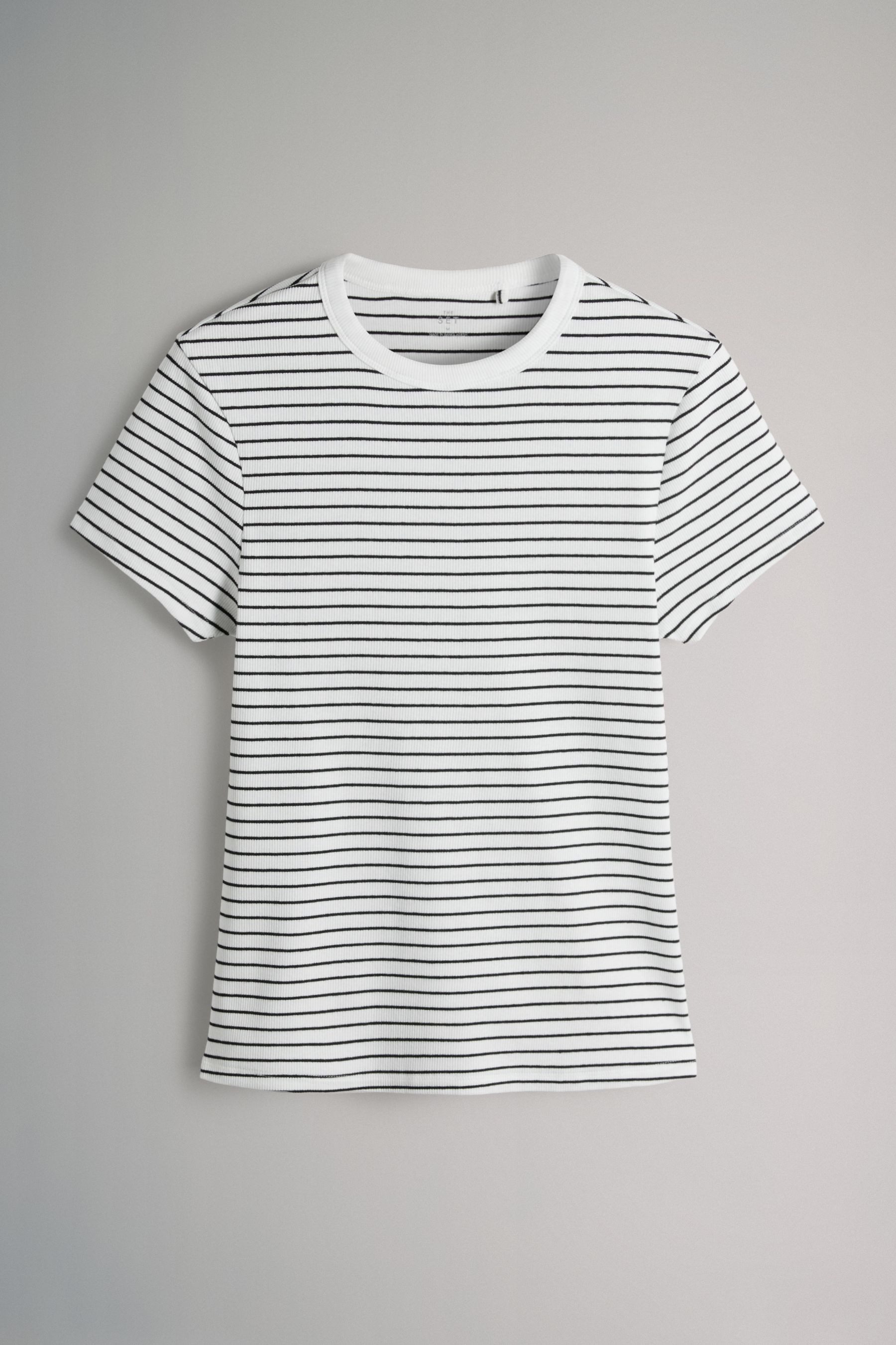 The Set T-Shirt The Set gerippte Kurzarm-T-Shirts, 5er-Pack (5-tlg)
