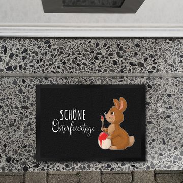 Fußmatte Schöne Osterfeiertage Fußmatte in 35x50 cm mit Hase und Osterei, speecheese