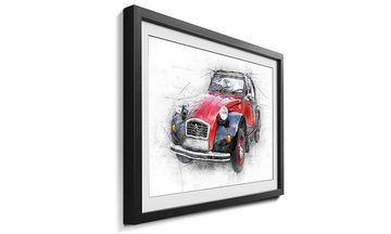 WandbilderXXL Bild mit Rahmen Ente, Auto, Wandbild, in 4 Größen erhältlich