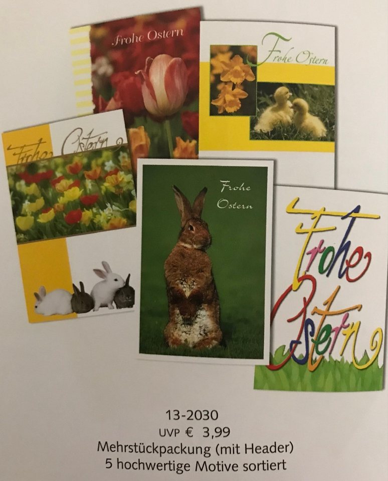 Thumbnail - BSB Grußkarten Ostern - Mehrfachpackung 5 Grußkarten und 5 Umschläge 10,5 x 14,5 cm