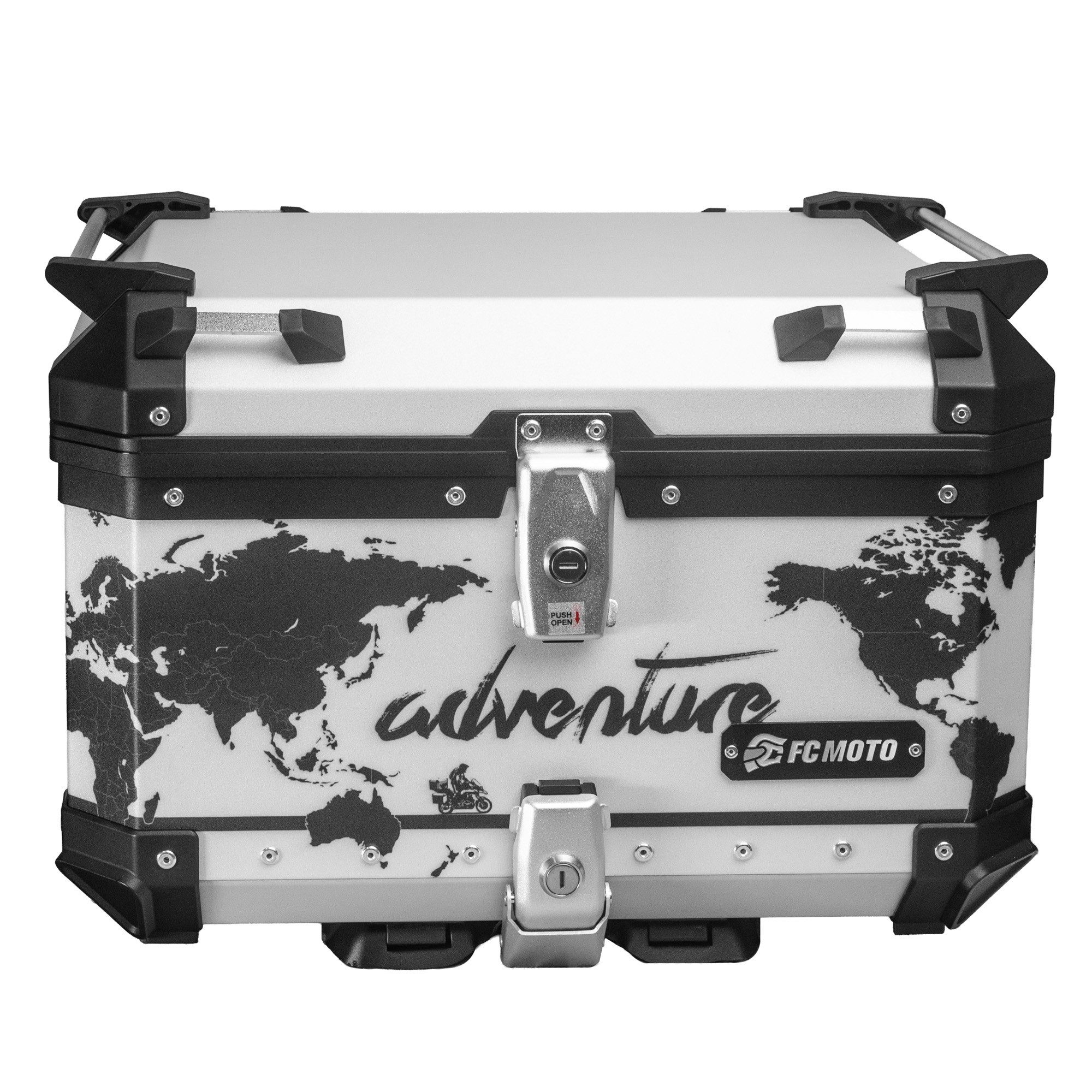 FC-Moto Handgepäck-Topcase Terreno World 55 L Alu Topcase, Hartschalenkonstruktion,wasserabweisend