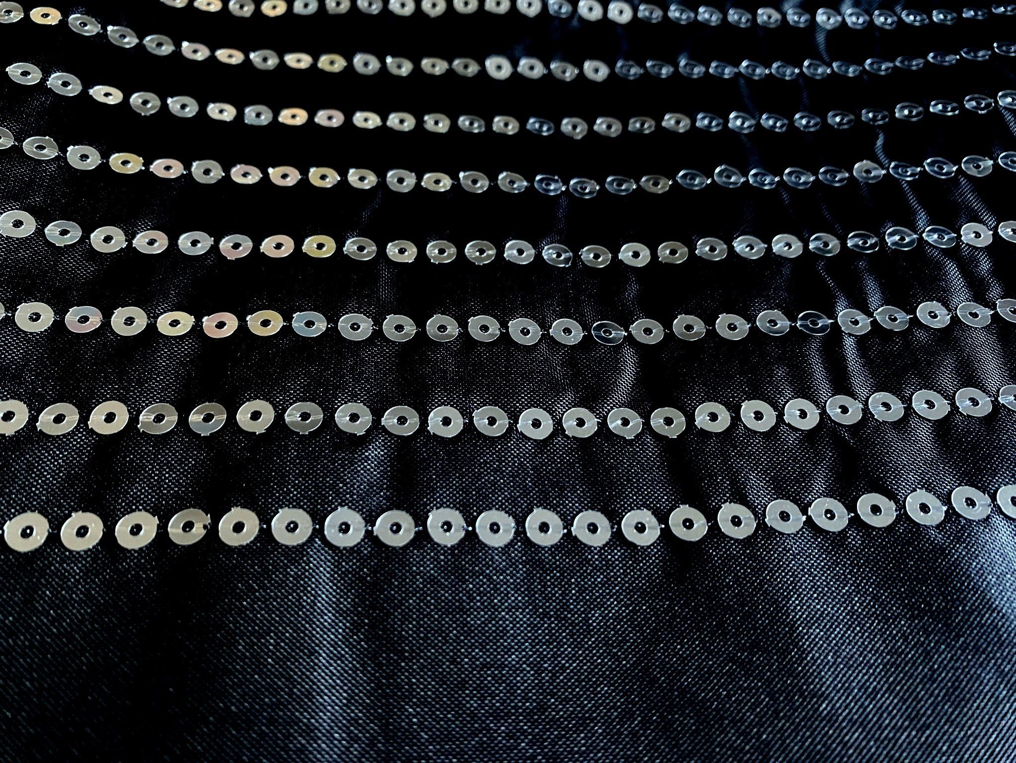 Clever-Kauf-24 Duschvorhang Textil-Duschvorhang Linie schwarz silber günstig online kaufen