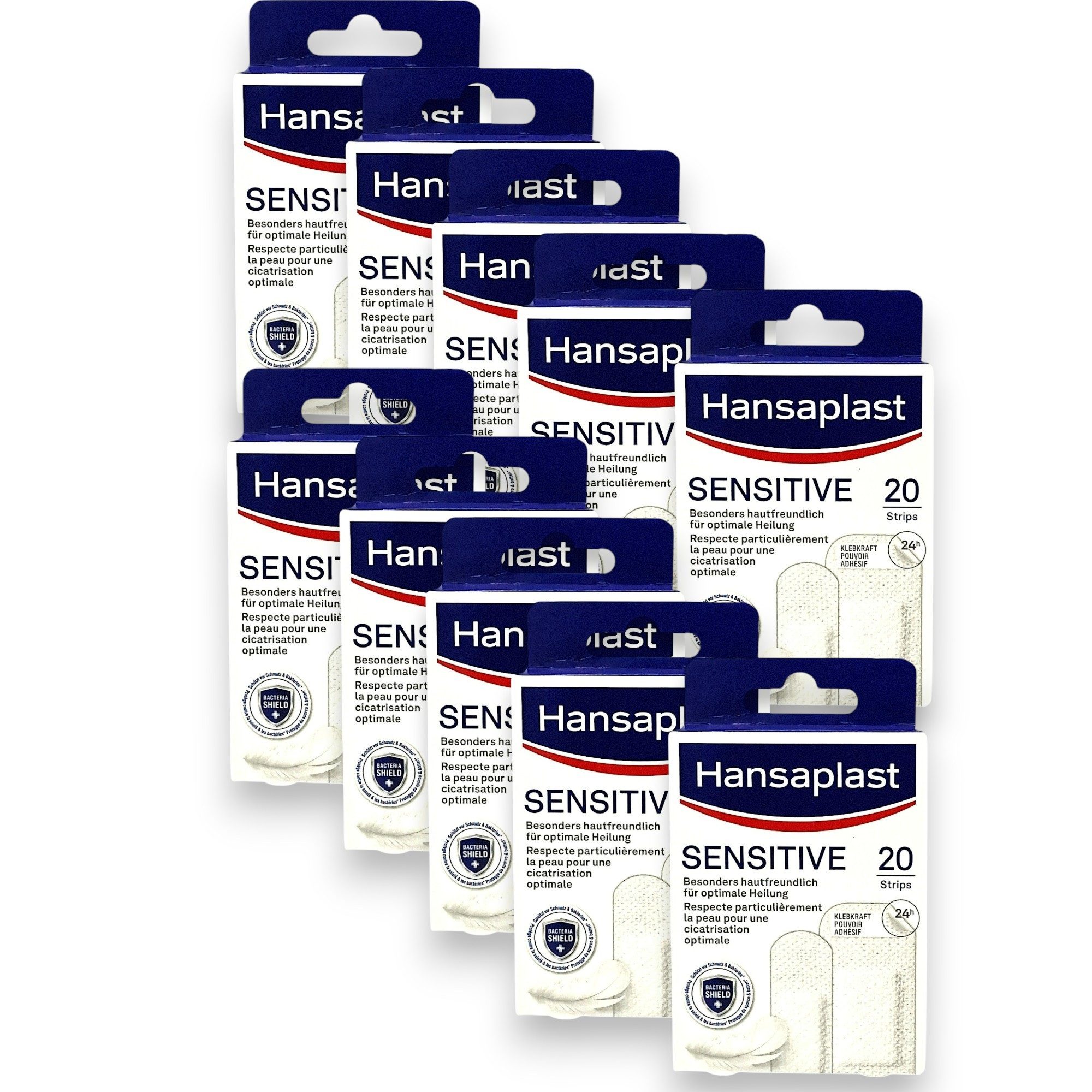 Hansaplast Wundpflaster 10x Hansaplast Sensitive Strips 10x 20 Stück