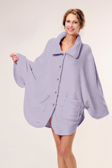 M-Diamant Fleeceponcho Kuscheliger Damen Fleece-Poncho mit Knöpfen und Tasc günstig online kaufen