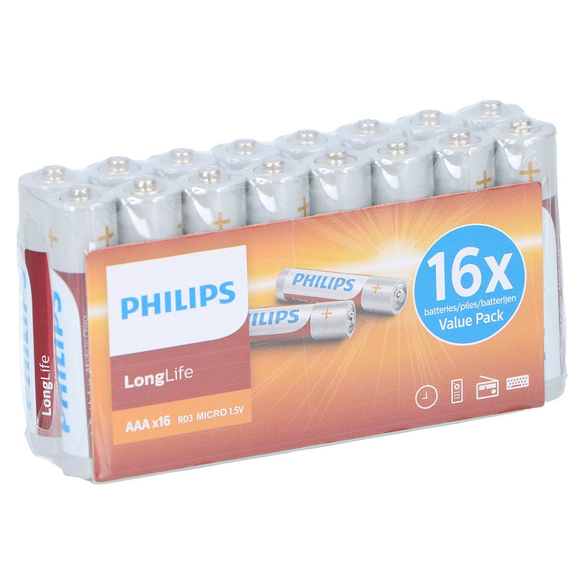 Philips Philips AAA-Batterien 16 Stück Batterie