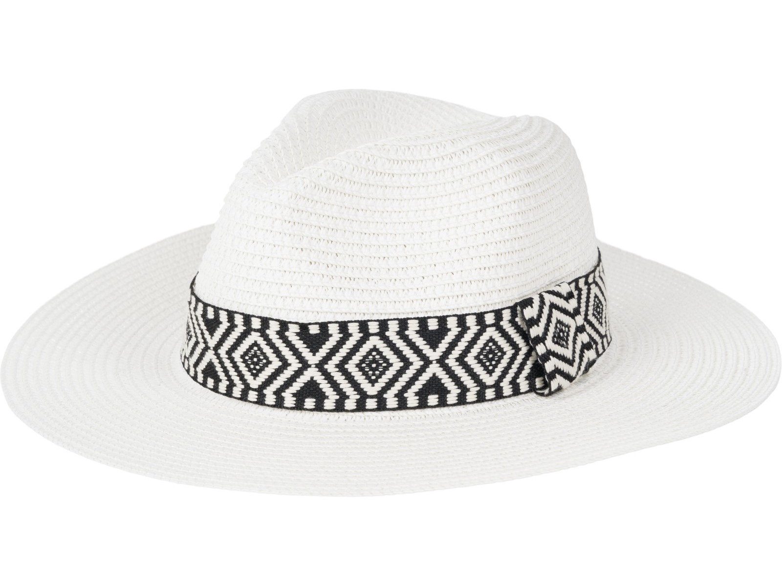 styleBREAKER Sonnenhut Panama Strohhut Hutband Azteken Muster (1-St)
