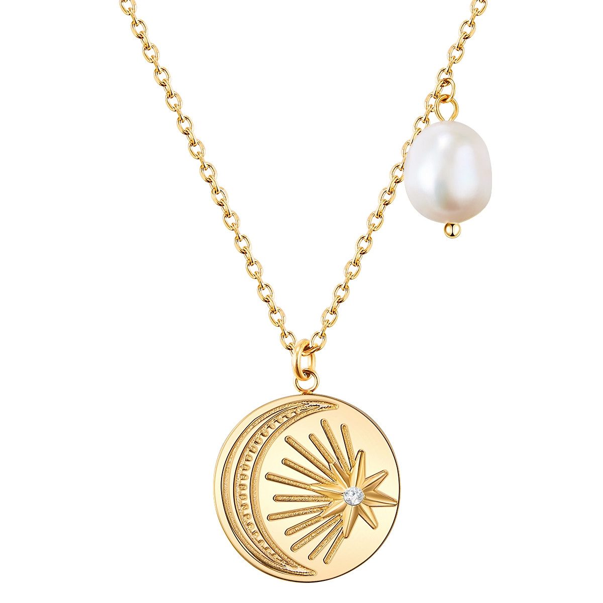 Valero Pearls Kette mit Anhänger VP799 (1-tlg), mit Süßwasser-Zuchtperle