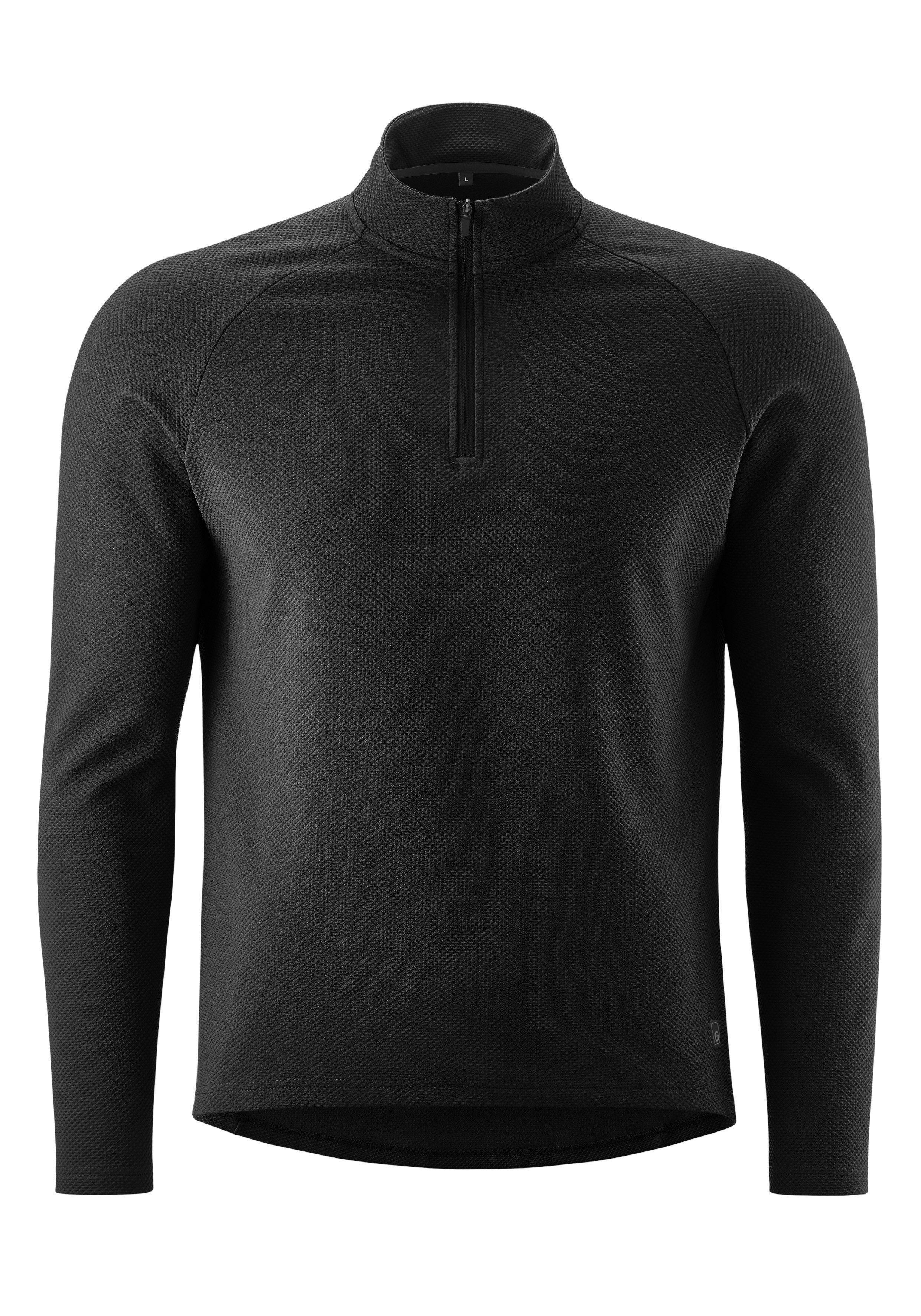 Gonso Radtrikot Essential Jersey Longsleeve Therm M Herren Radtrikot half-zip, langarm Trikot, Semi Fit