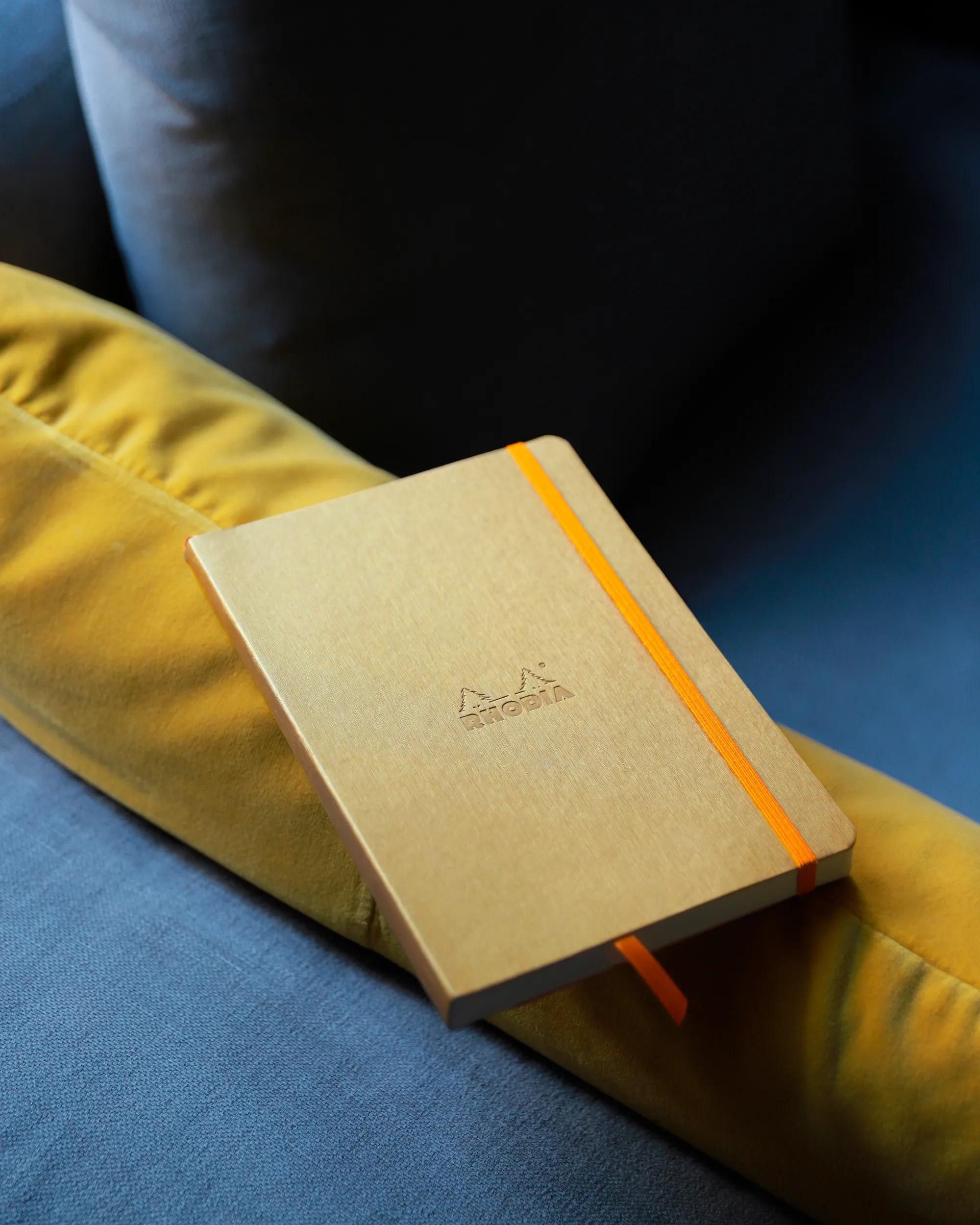 Rhodia Einsteck-Fotoalbum Notizbuch A5 Softcover, 80 Bl 90g, dot/punktkariert, Gold 117476C, Buch geleimt