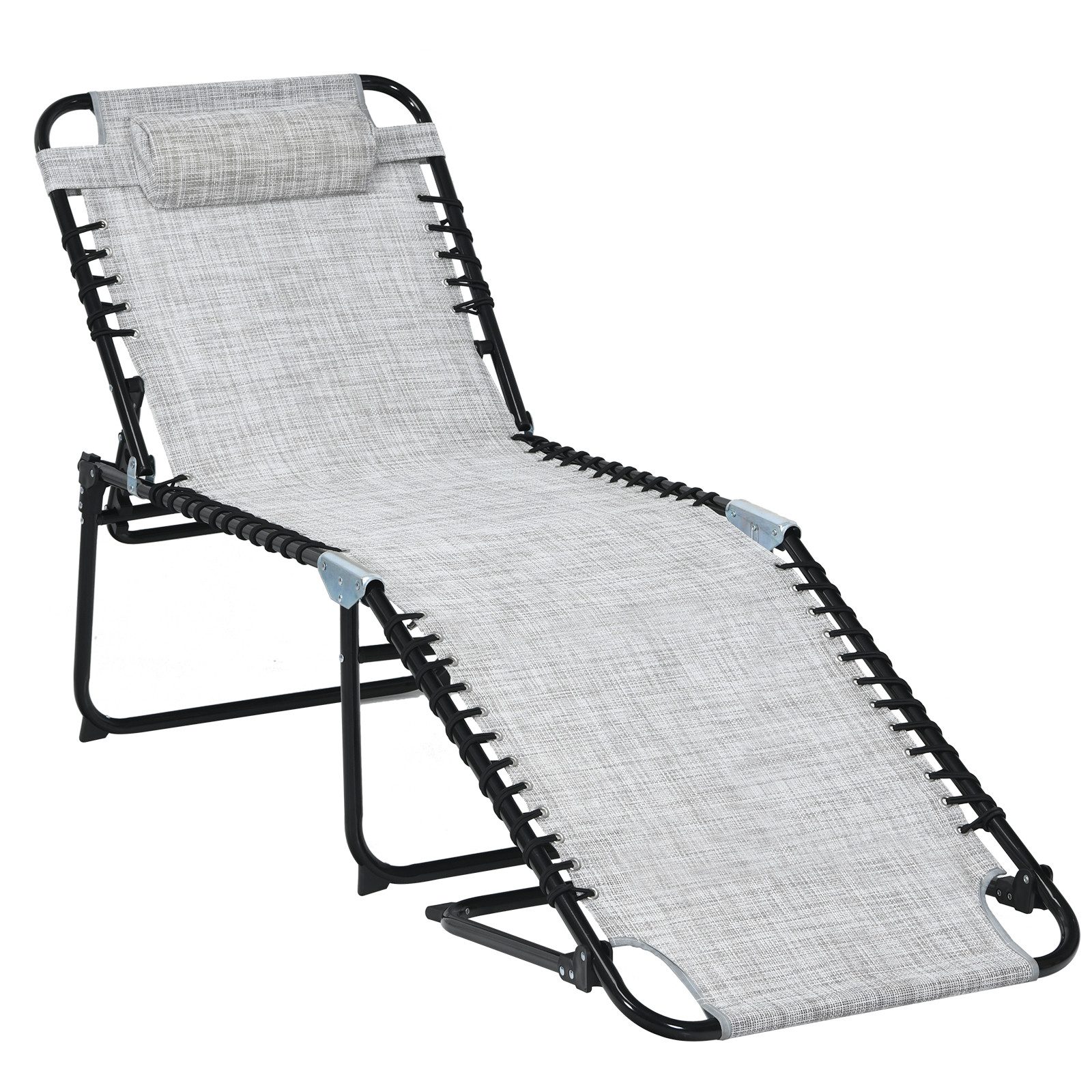 COSTWAY Gartenliege Liegestuhl, 4-Fach verstellbar, klappbar, günstig online kaufen