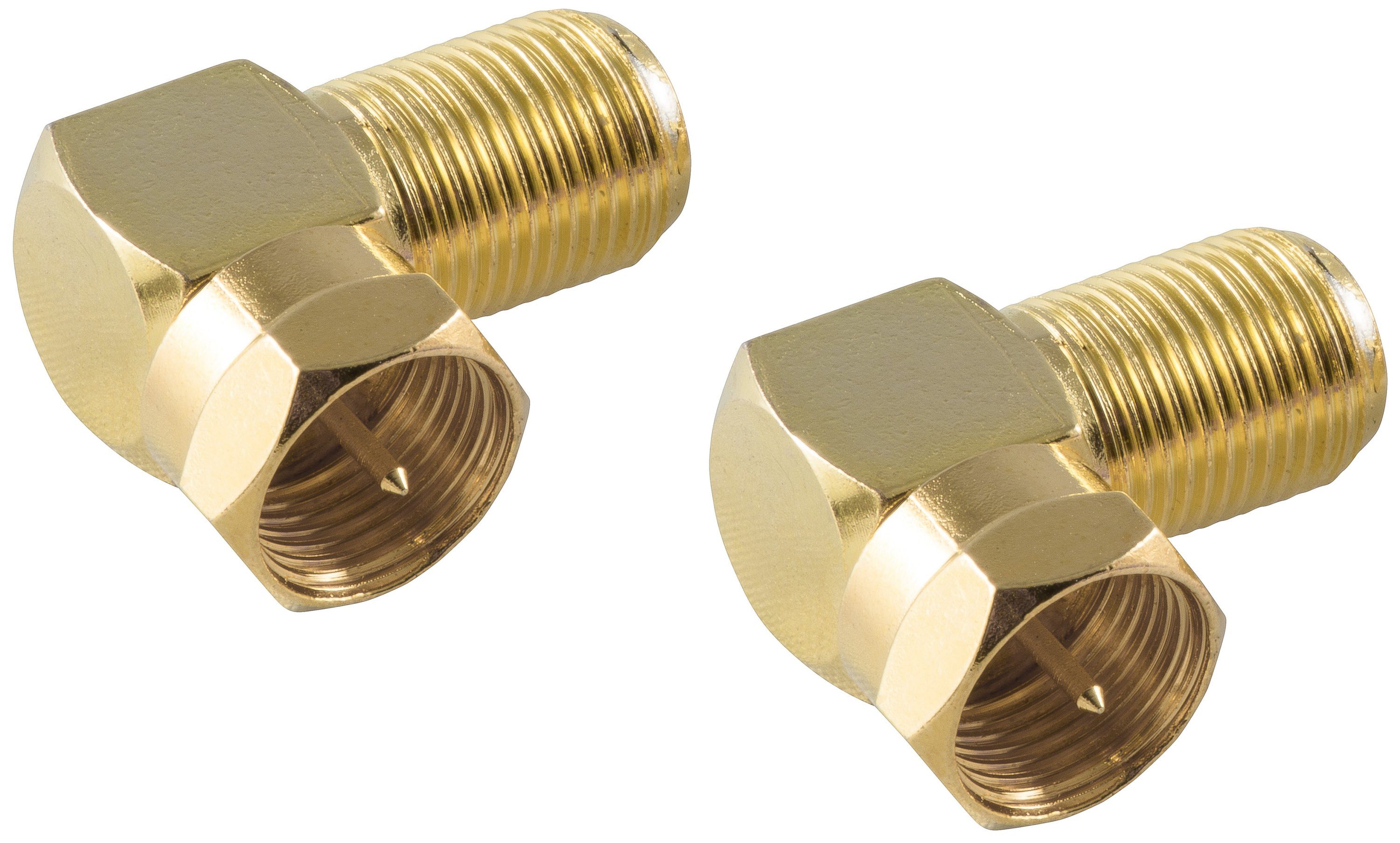 Poppstar SAT-Winkel-Adapter (Antennen Winkeladapter 90 Grad gewinkelt) Спутниковый кабель, F-Verbinder, F-Verbinder, 2x Coax F-Kupplung auf F-Stecker (Winkelstecker für Koaxialkabel)