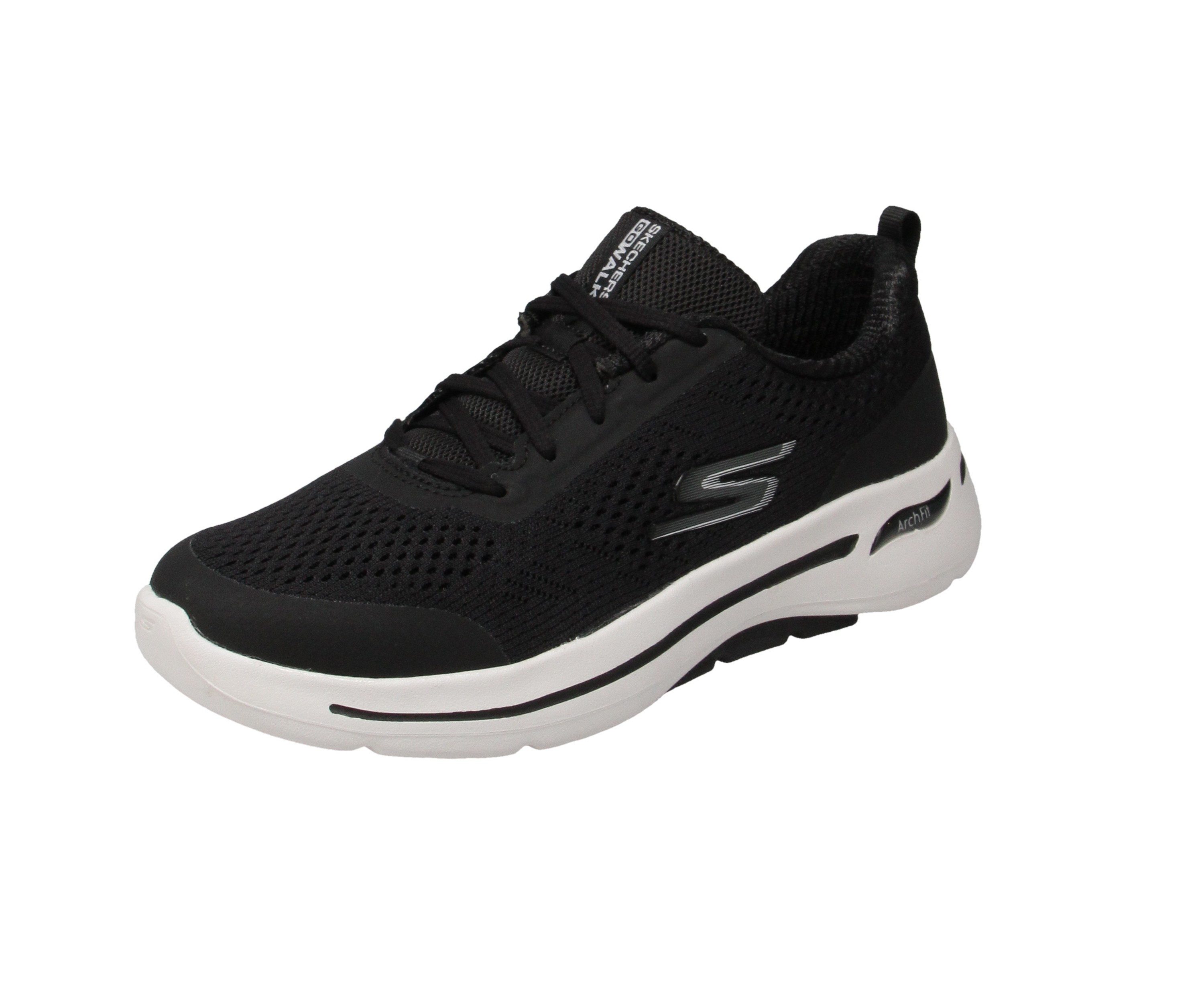 Skechers 124404 Go Walk Arch Fit - Damen Schuhe Sneaker - BWK-Schwarz Sneaker