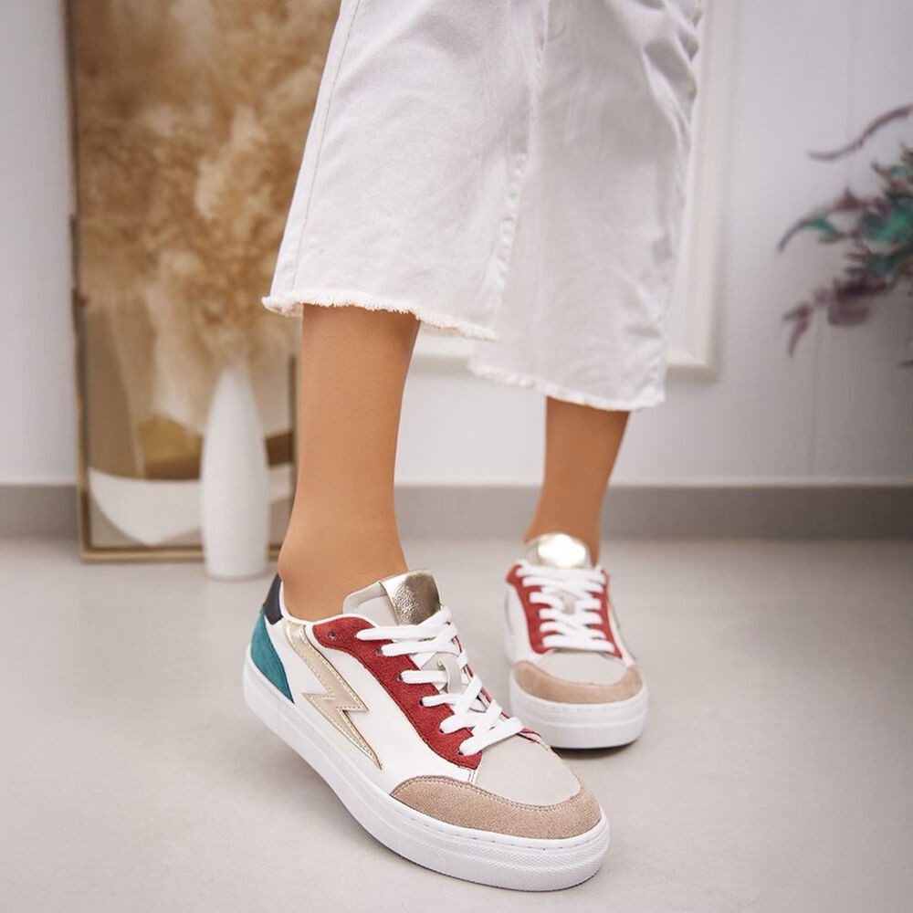 Ital-Design Damen Low-Top Freizeit Sneaker (88930620) Flach Sneakers Low in Weiß