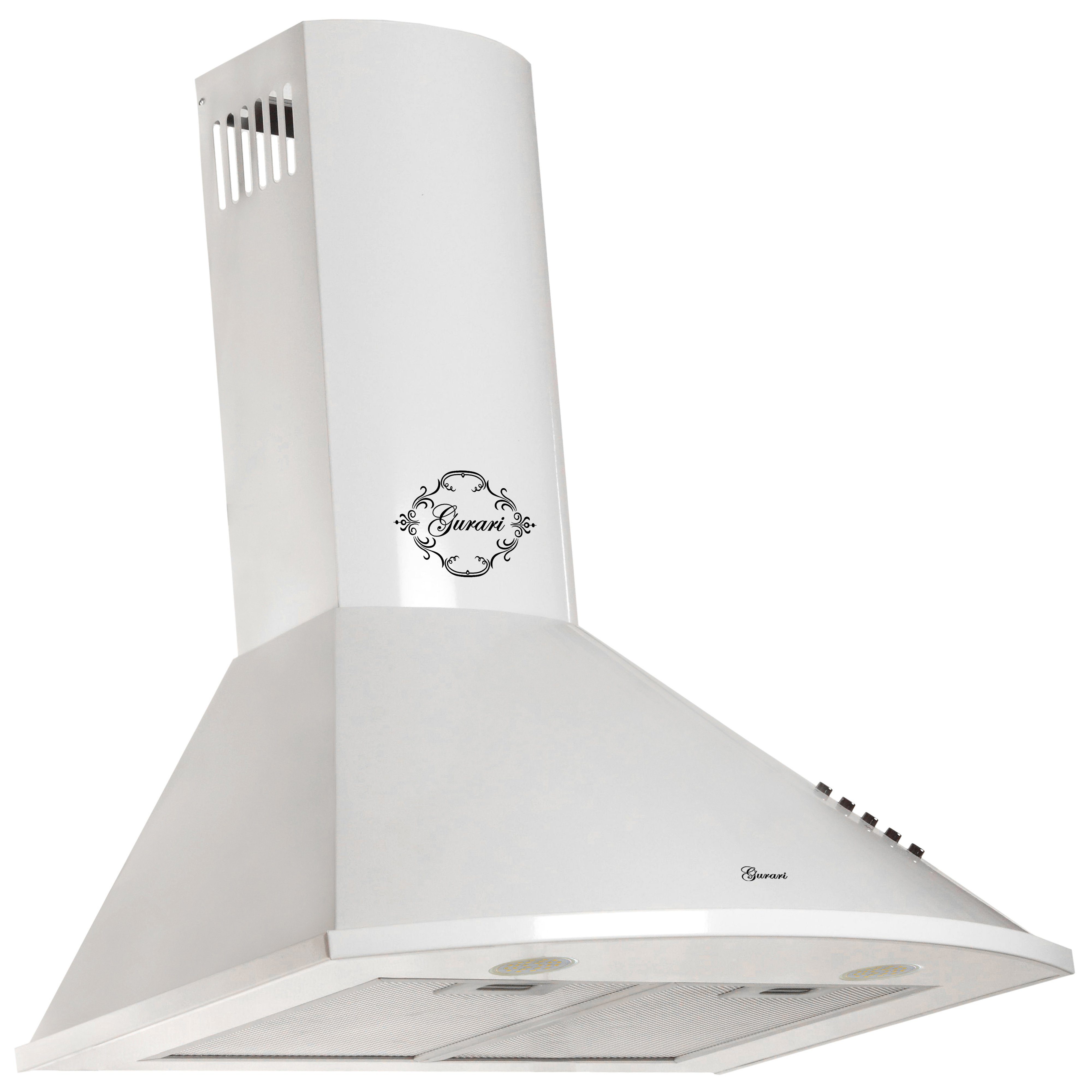 GURARI Wandhaube GCH C 046 WH 6+Umluft GCH C 046 WH 6+Umluft, Dunstabzugshaube 60 cm/Abzugshaube/ Weiß/ 1000m³/h