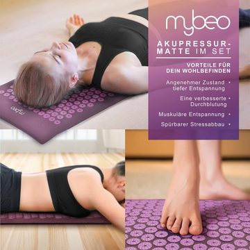 MyBeo Akupressurmatte (Set, 3-St), 71 x 44cm Faszienset, Matte, Kissen & Massageball