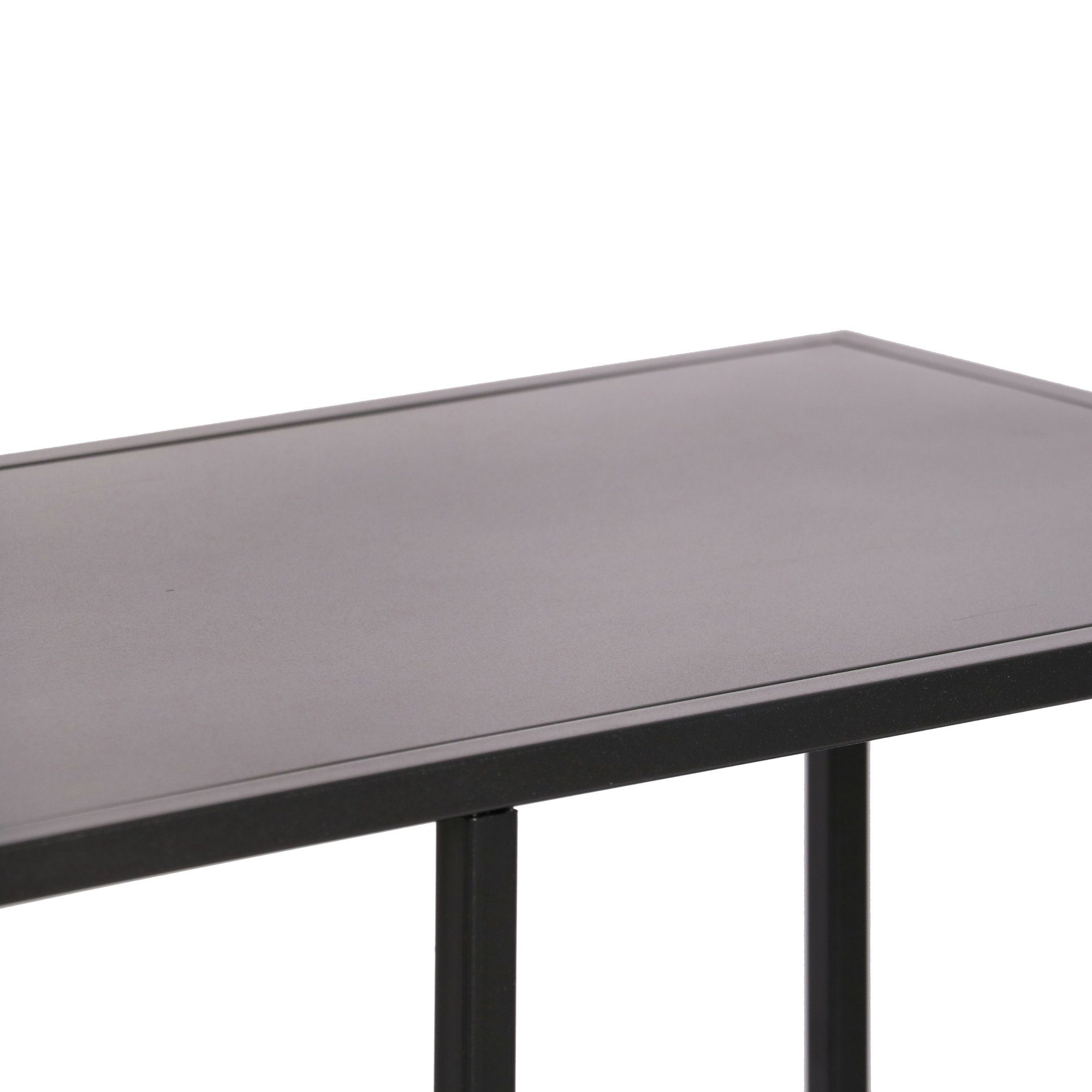 en.casa Standregal, »Isojoki« mit 5 offenen Ablagefächern Metall 120x35x87,5cm Schwarz