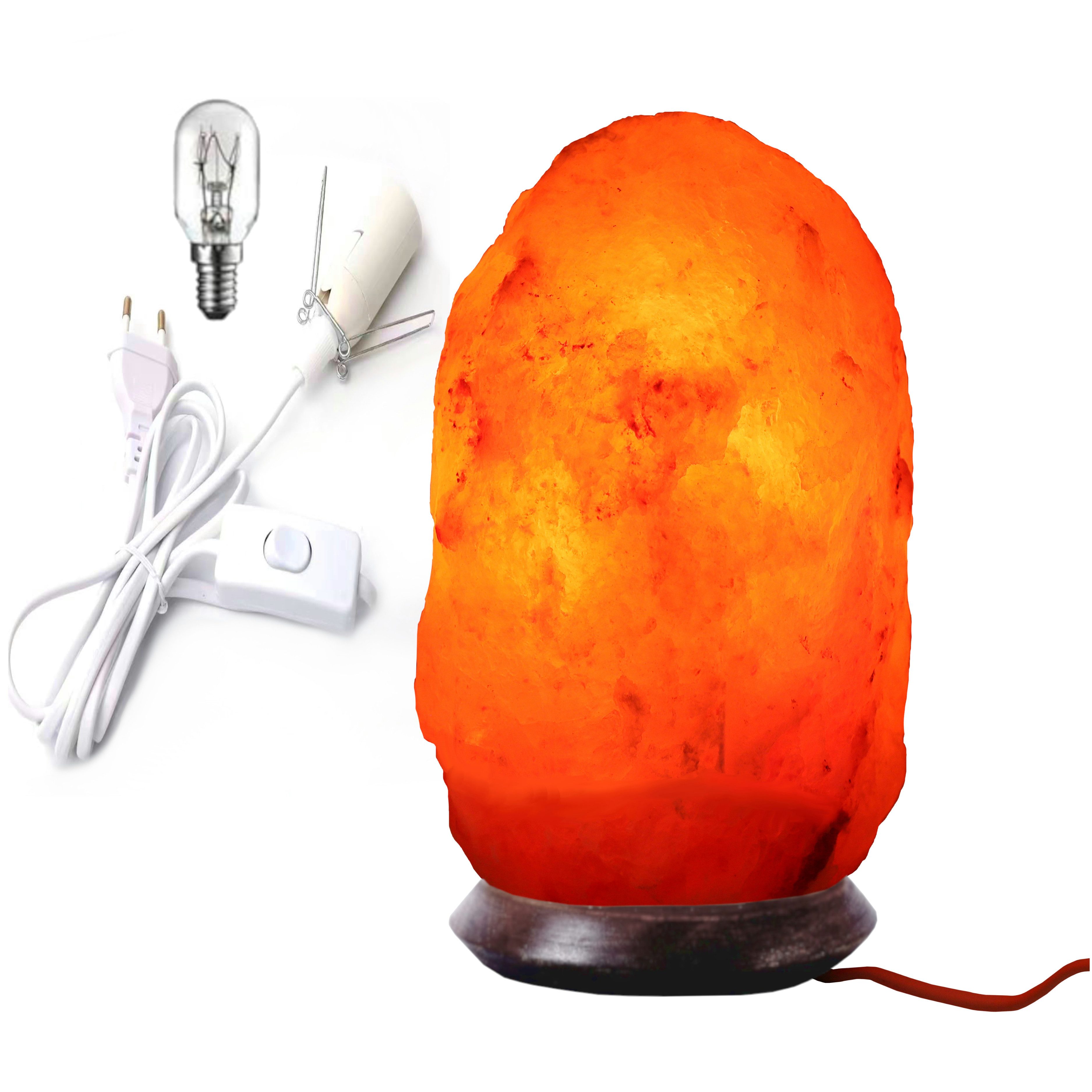 HAF Salzkristall-Tischlampe Rosa Salzlampe Naturform 2-3kg Salzkristalllamp günstig online kaufen