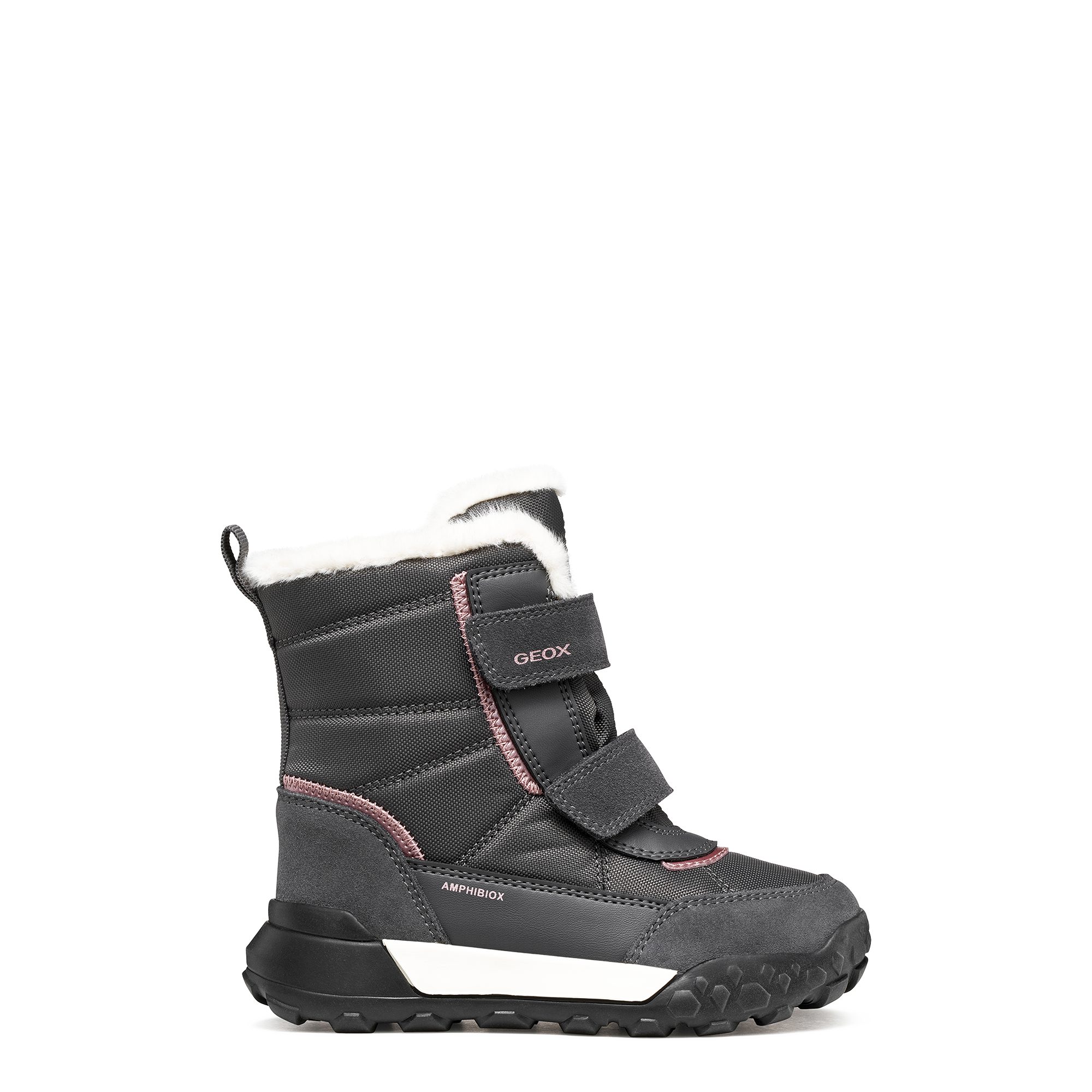 Geox GEOX TREKKYUP, Warmfutter, Grau, dunkel, Kinder Winterstiefel