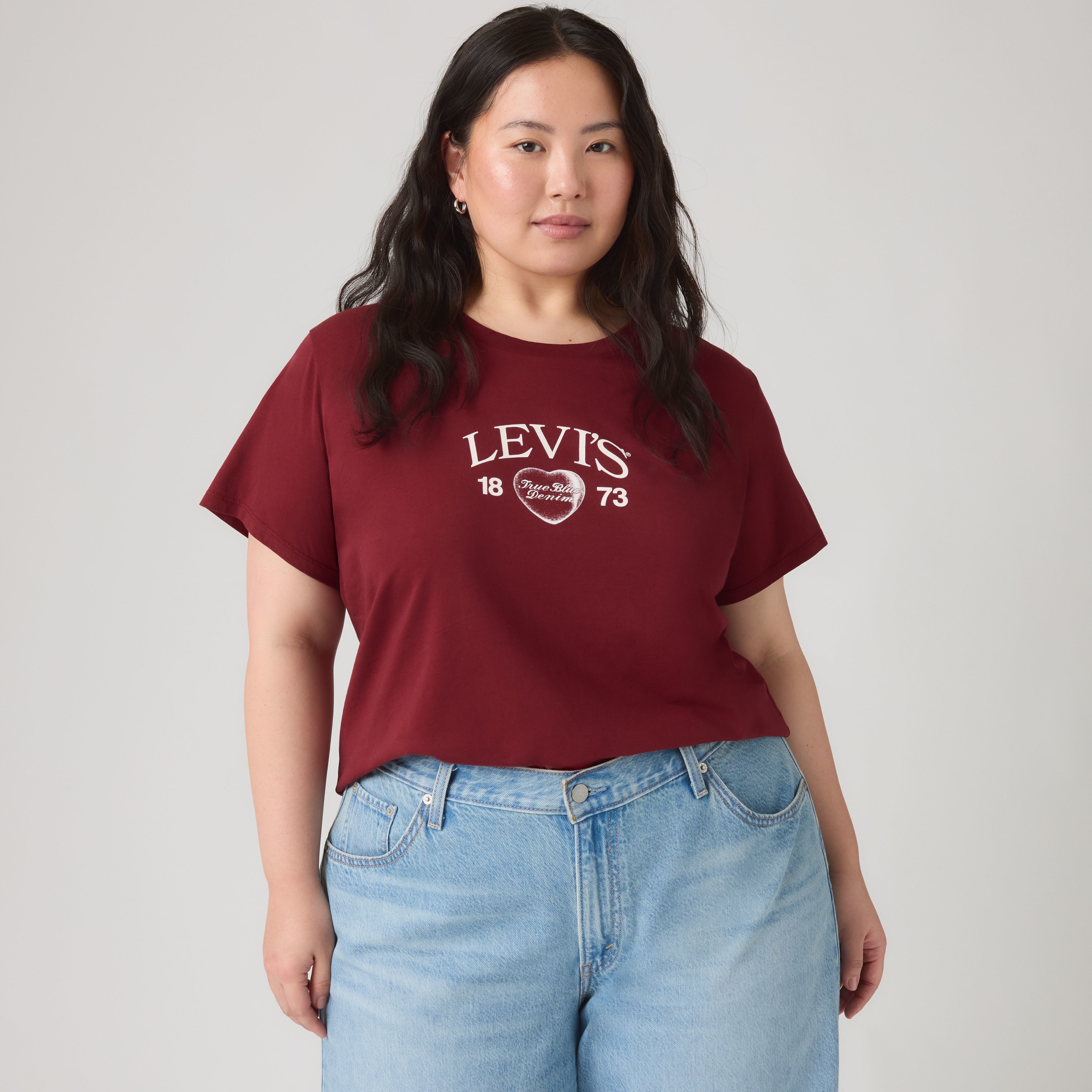 Levi's® Plus T-Shirt PL PERFECT TEE mit Logodruck