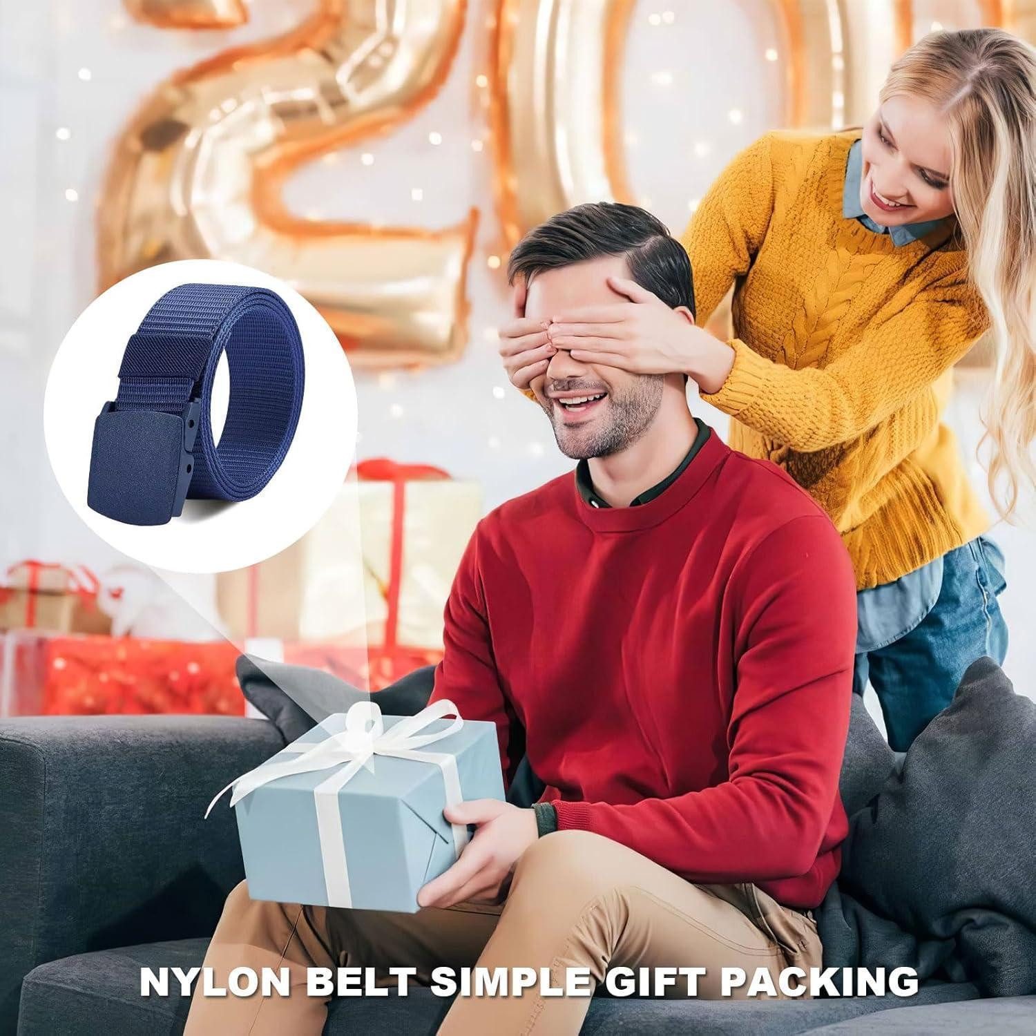 LuxusKollektion Stoffgürtel 3 Stück Arbeitsgürtel Herren 130CM Nylon Canvasgürtel für Arbeit