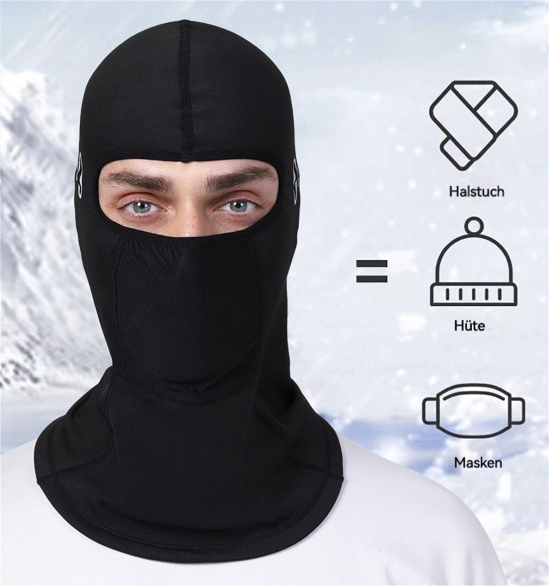 Reiten Ski Hut,Winter Rapha DÖRÖY Outdoor Maske,Barack Grau Kopfbedeckungen Warm Sturmhaube
