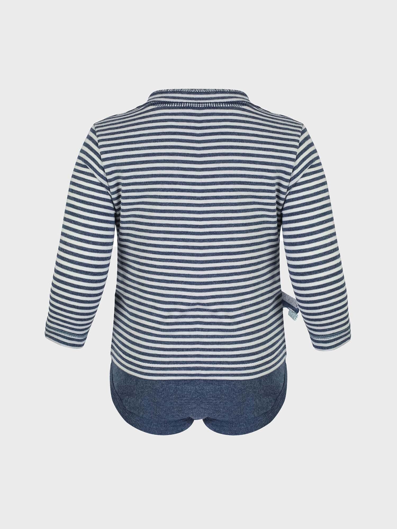 OrganicEra Shirtbody Langarm-Bodyshirt aus Bio-Baumwolle, gestreift (1-tlg)