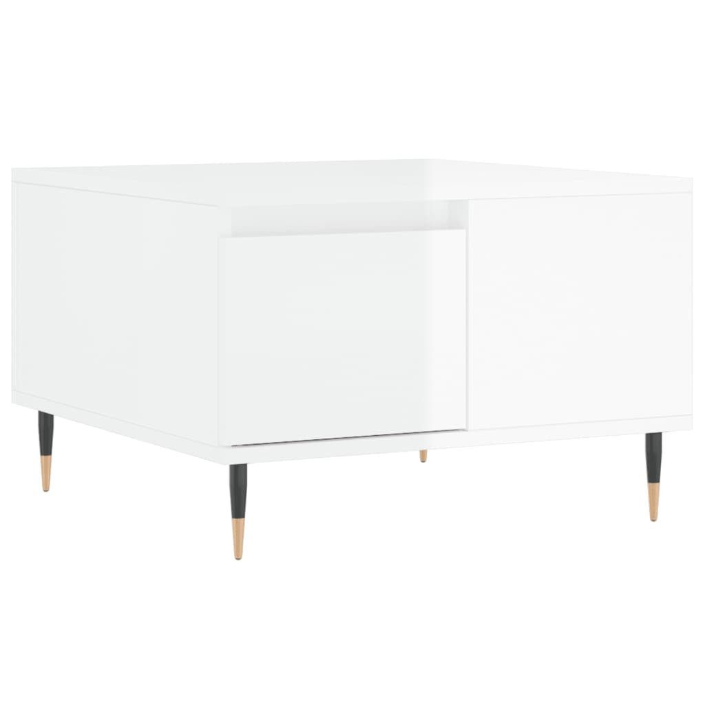 vidaXL Couchtisch Couchtisch Hochglanz-Weiß 55x55x36,5 cm günstig online kaufen
