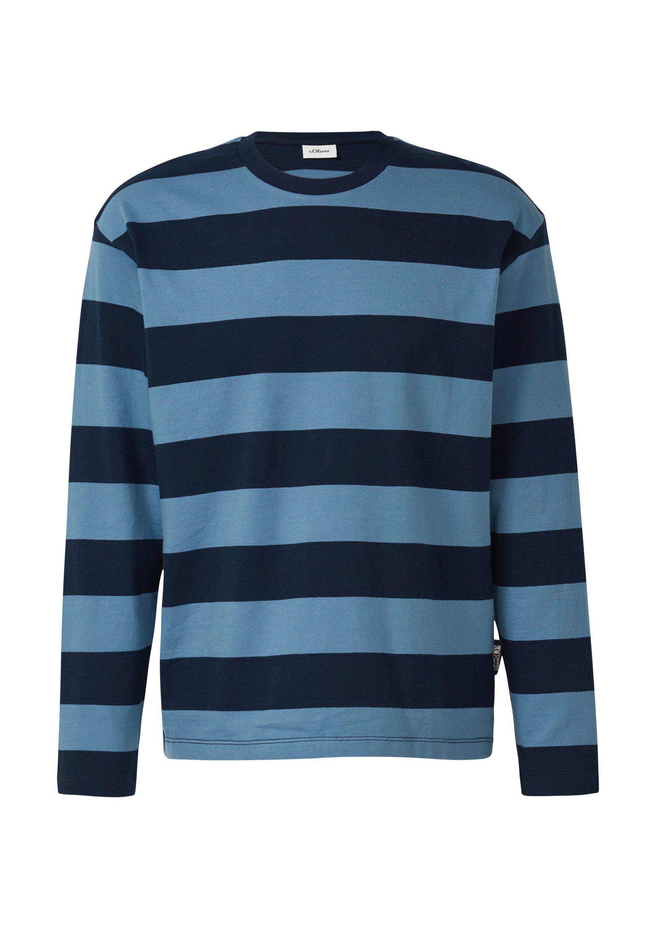 s.Oliver Langarmshirt T-Shirt Gestreiftes Langarmshirt aus Baumwolle im Mod günstig online kaufen