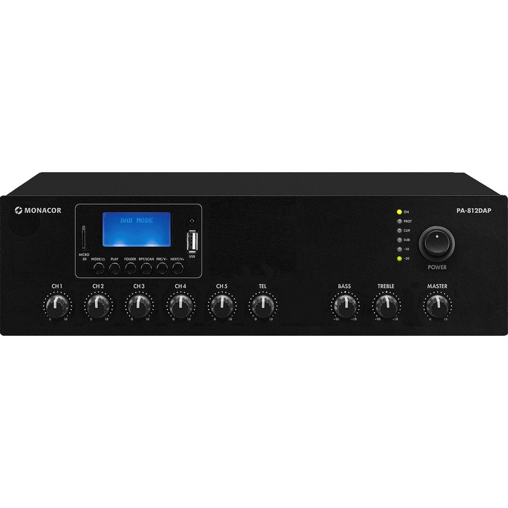 Monacor Monacor PA-812DAP ELA-Verstärker 120 W 1-Kanal 1-Zonen Mischverstärker