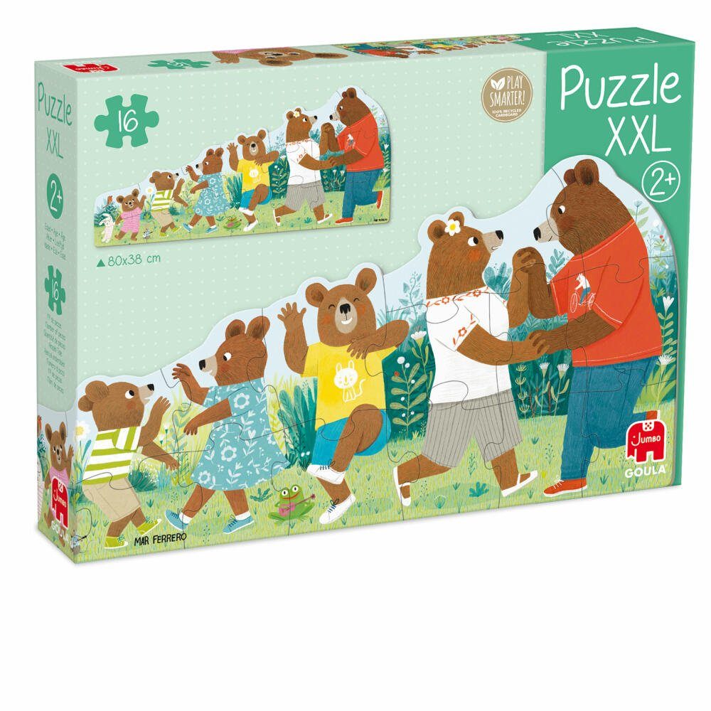 Goula Puzzle XXL-Puzzle Bärenfamilie 16 Teile, 16 Puzzleteile