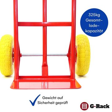 G-Rack Sackkarre Industrielle Schwerlast Sackkarre - 325kg Kapazität, Rot 130 X 40 X 40cm Legierter Stahl