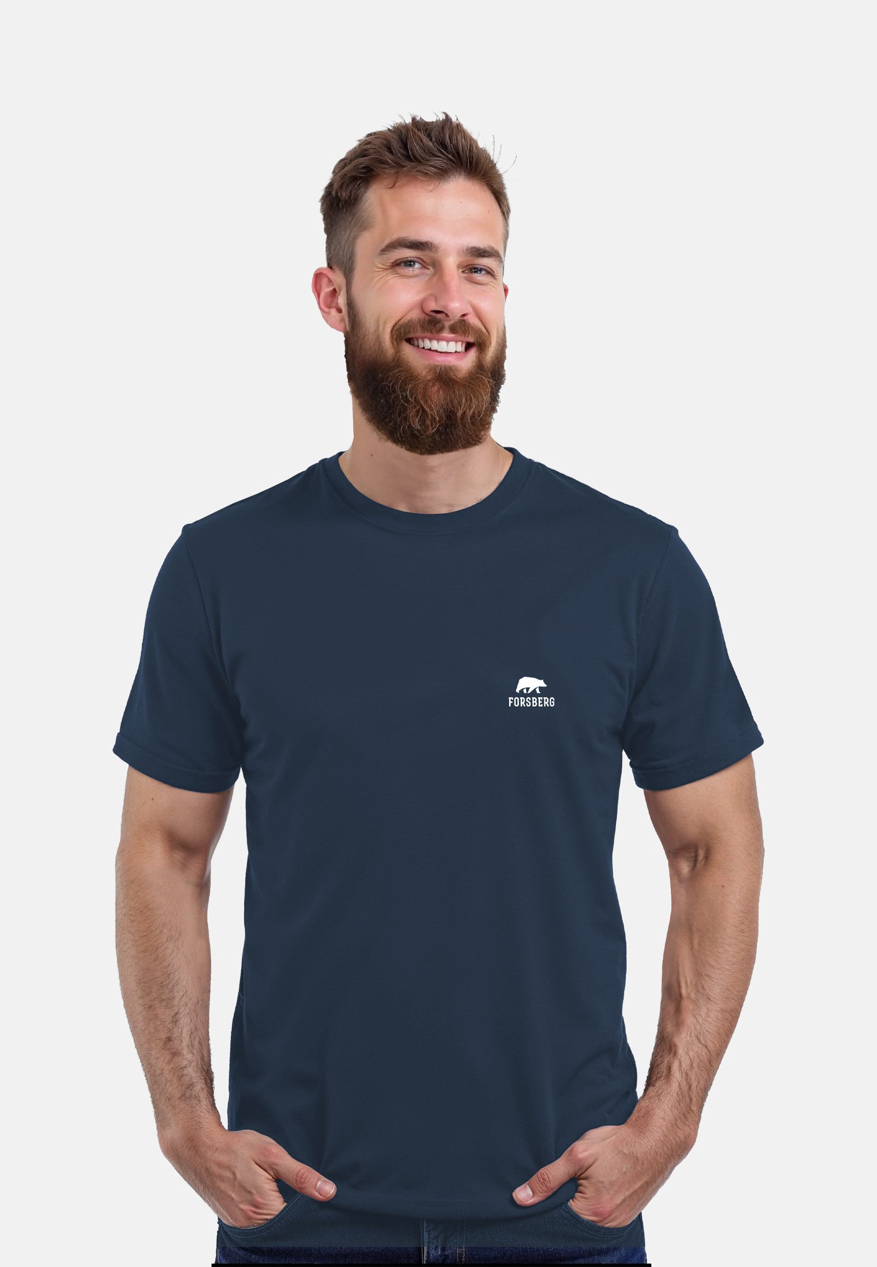 FORSBERG T-Shirt Lite T-Shirt mit kleinem Brustlogo
