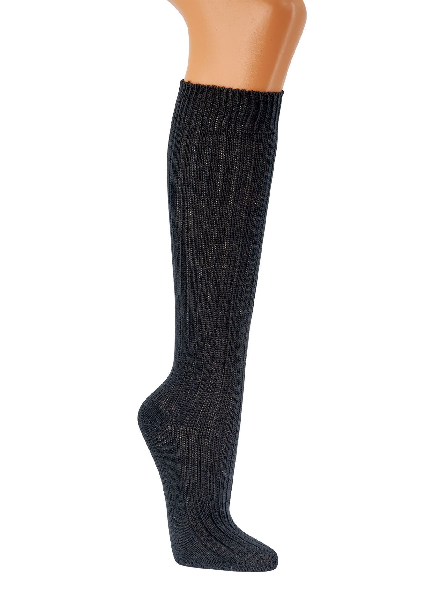 TippTexx 24 Kniestrümpfe 2 Paar Wellness-Kniestrümpfe 100% Bio-Baumwolle für Damen & Herren (Set, 2 Paar)