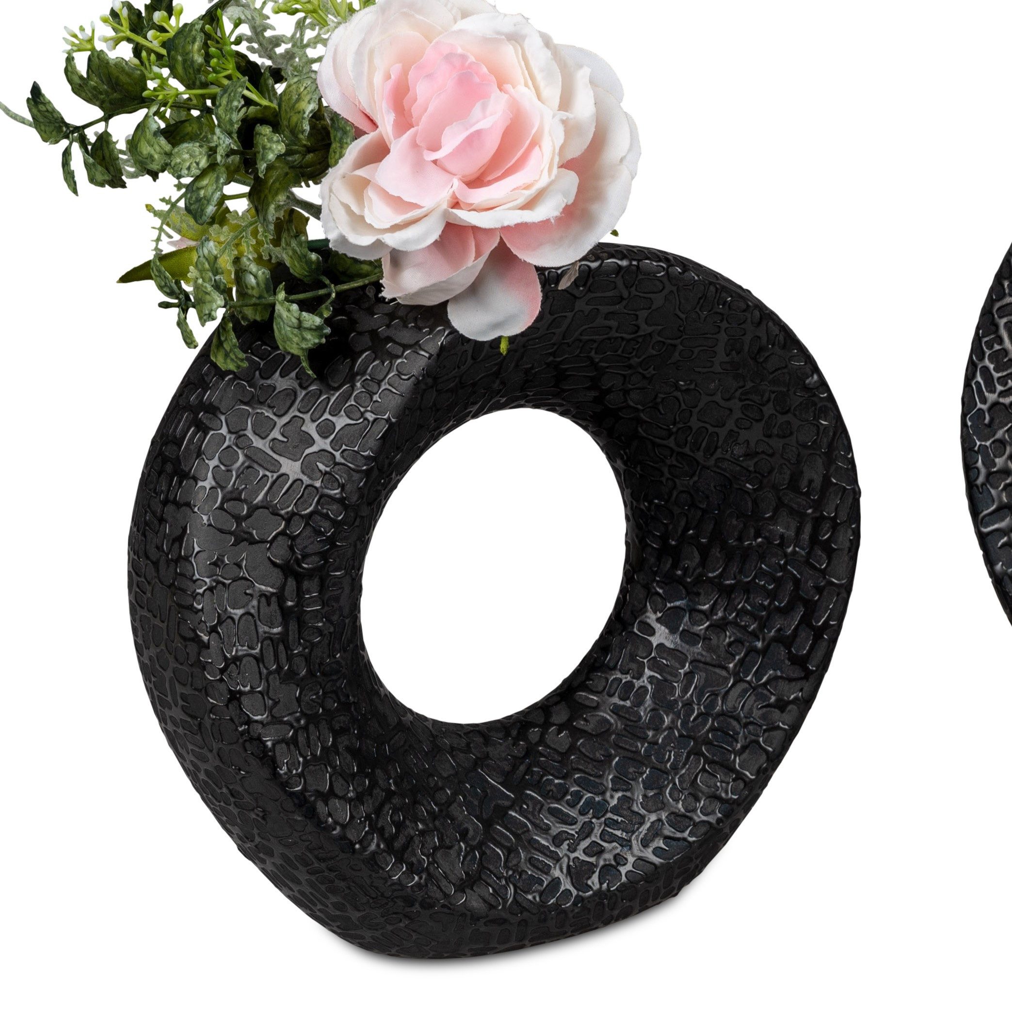 formano Dekovase Modern Black, Farbe: Schwarz, Motiv: Struktur günstig online kaufen