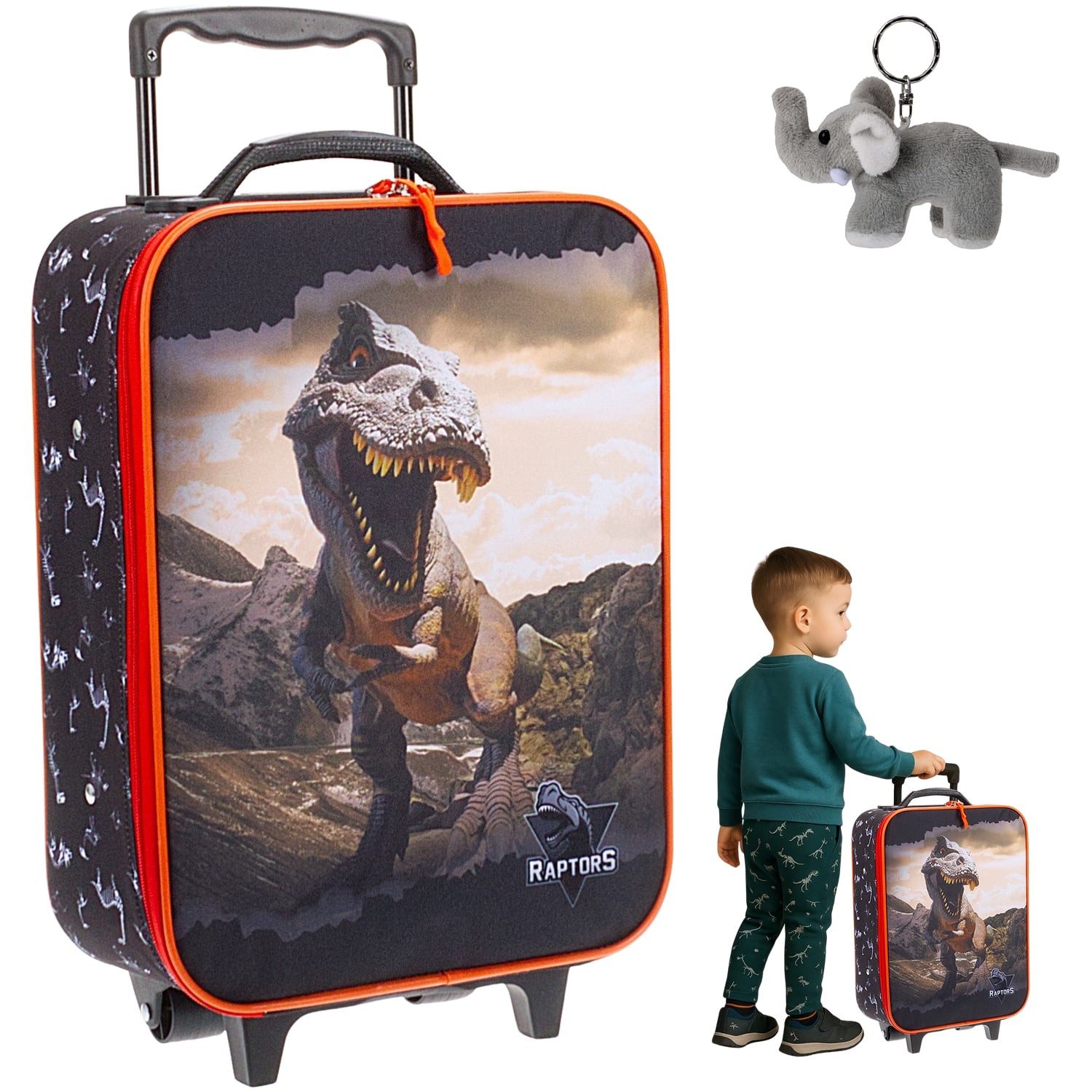 fabrizio® Kinderkoffer Kindertrolley Kinder Trolley Gepäck Чемоданы, Kindertasche Spielzeugkoffer Spielekoffer Fabrizio +Elefant