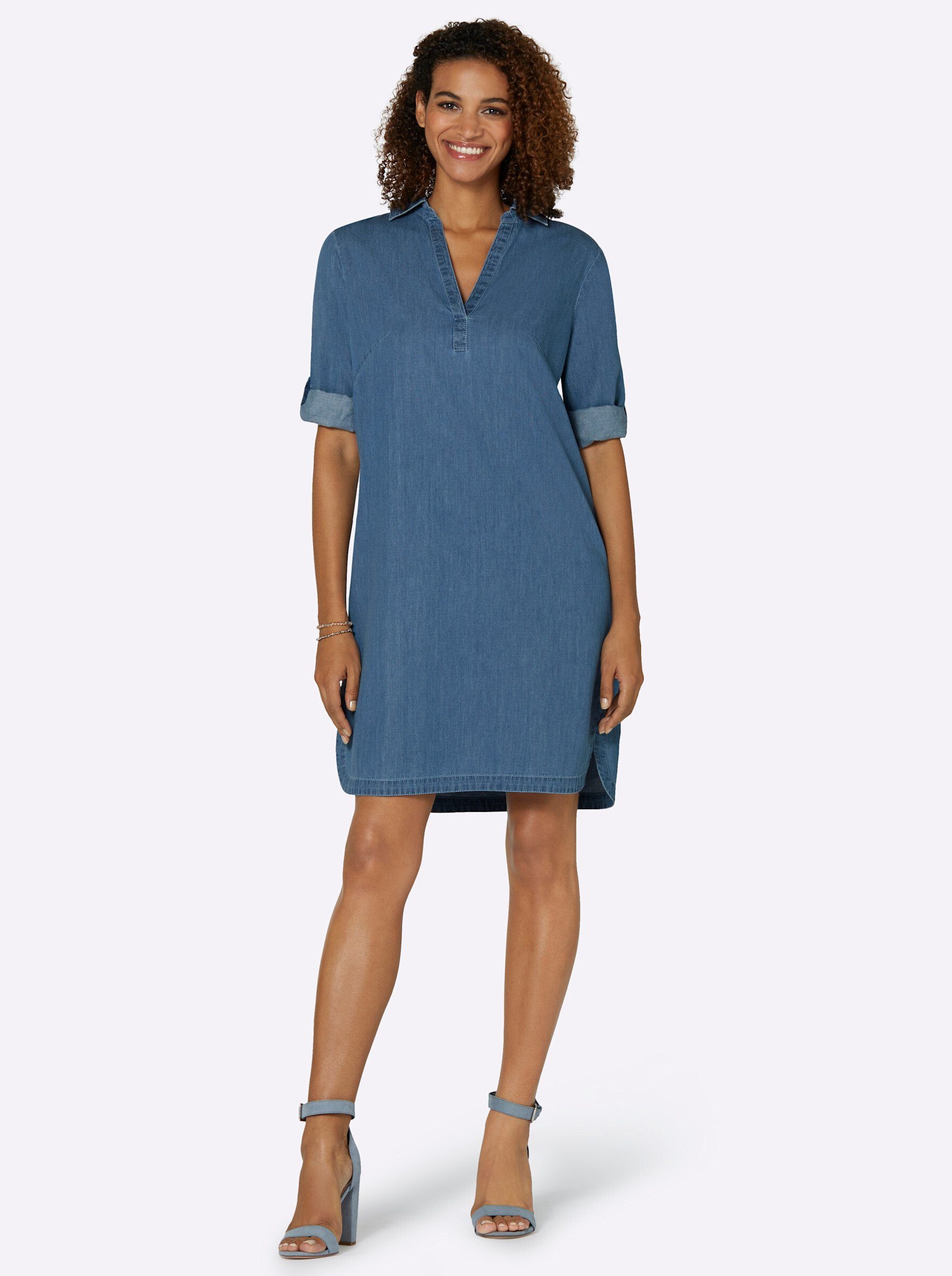 Witt Etuikleid Jeans-Kleid 3/4-Arm günstig online kaufen