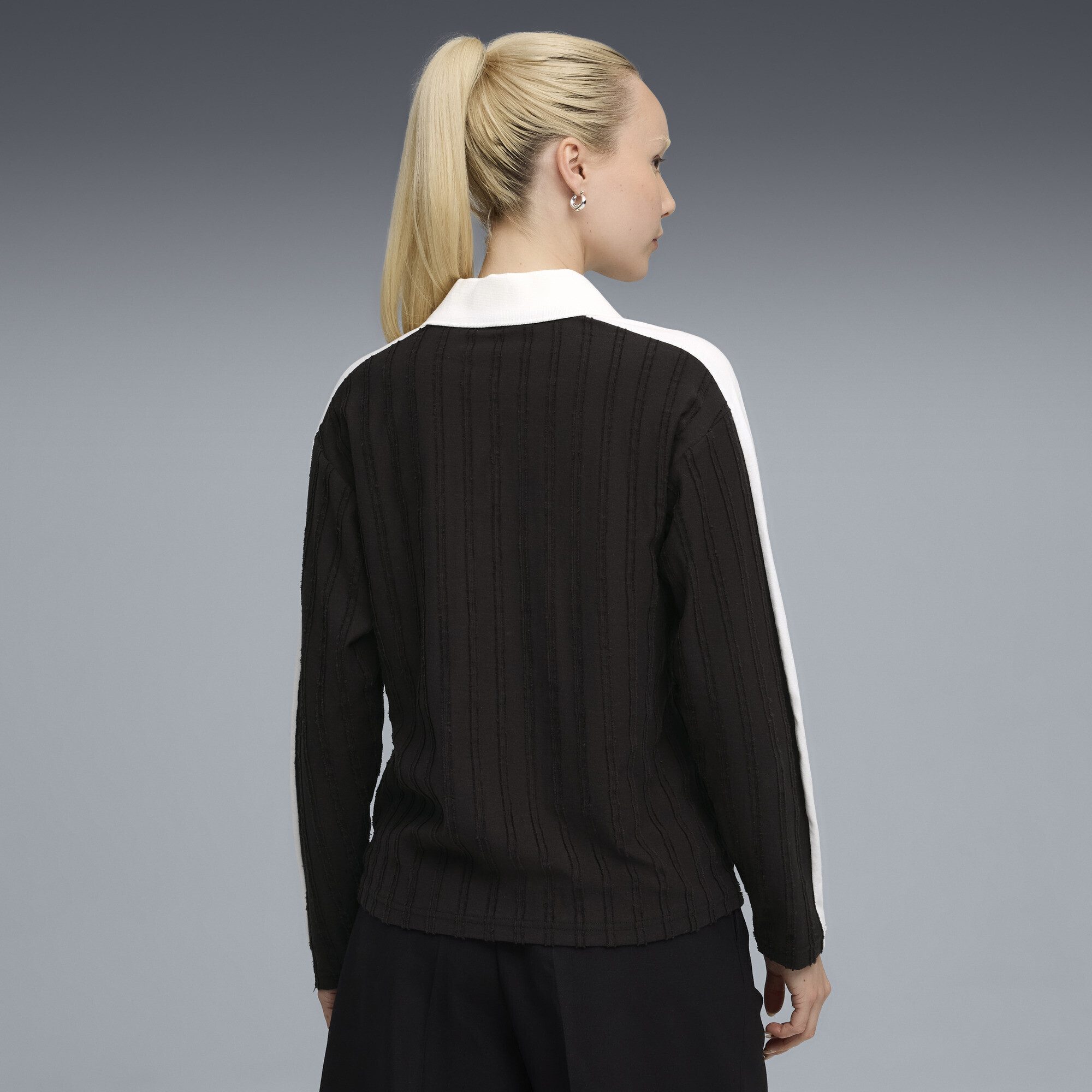 PUMA Poloshirt T7 Relaxed Langarm-Polo Damen