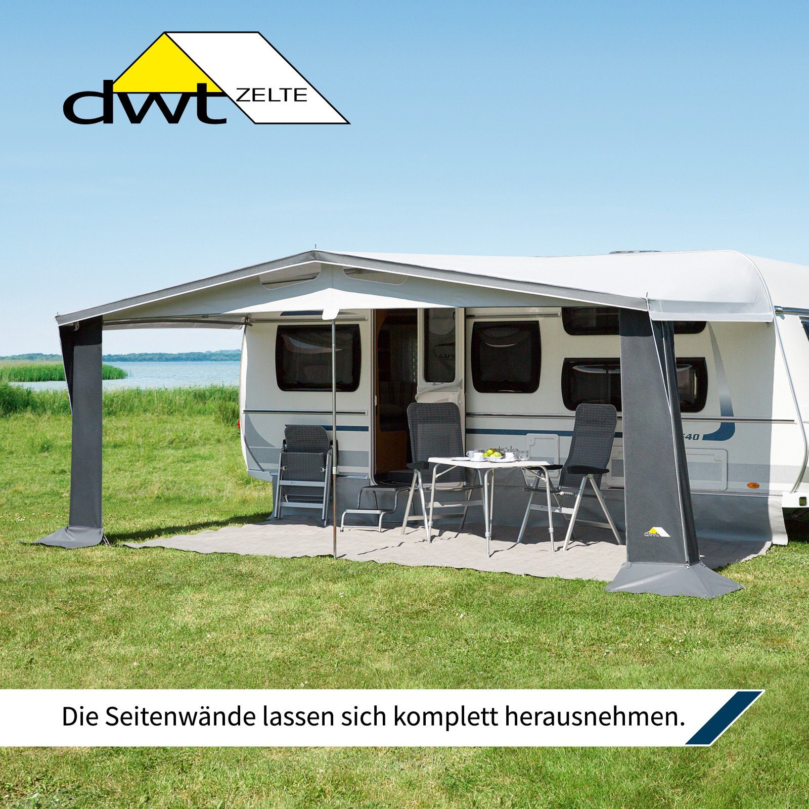 dwt Vorzelt Prinz Plus 300 inkl. SPAR-PAKET PRO 28, Gr. 11 (851-880 cm)