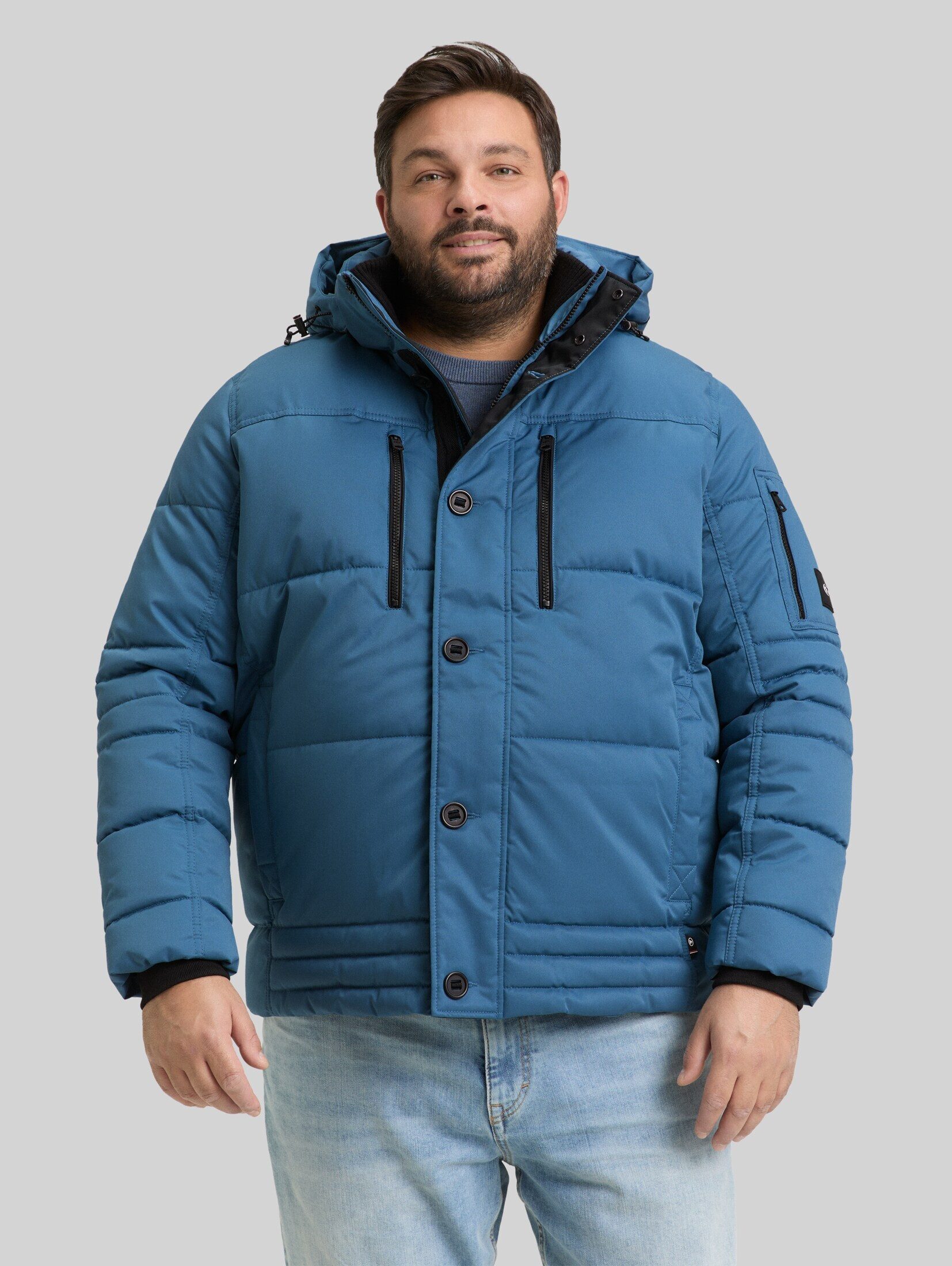 TOM TAILOR PLUS Winterjacke Jacken Plus Size - Pufferjacke mit abnehmbarer Kapuze
