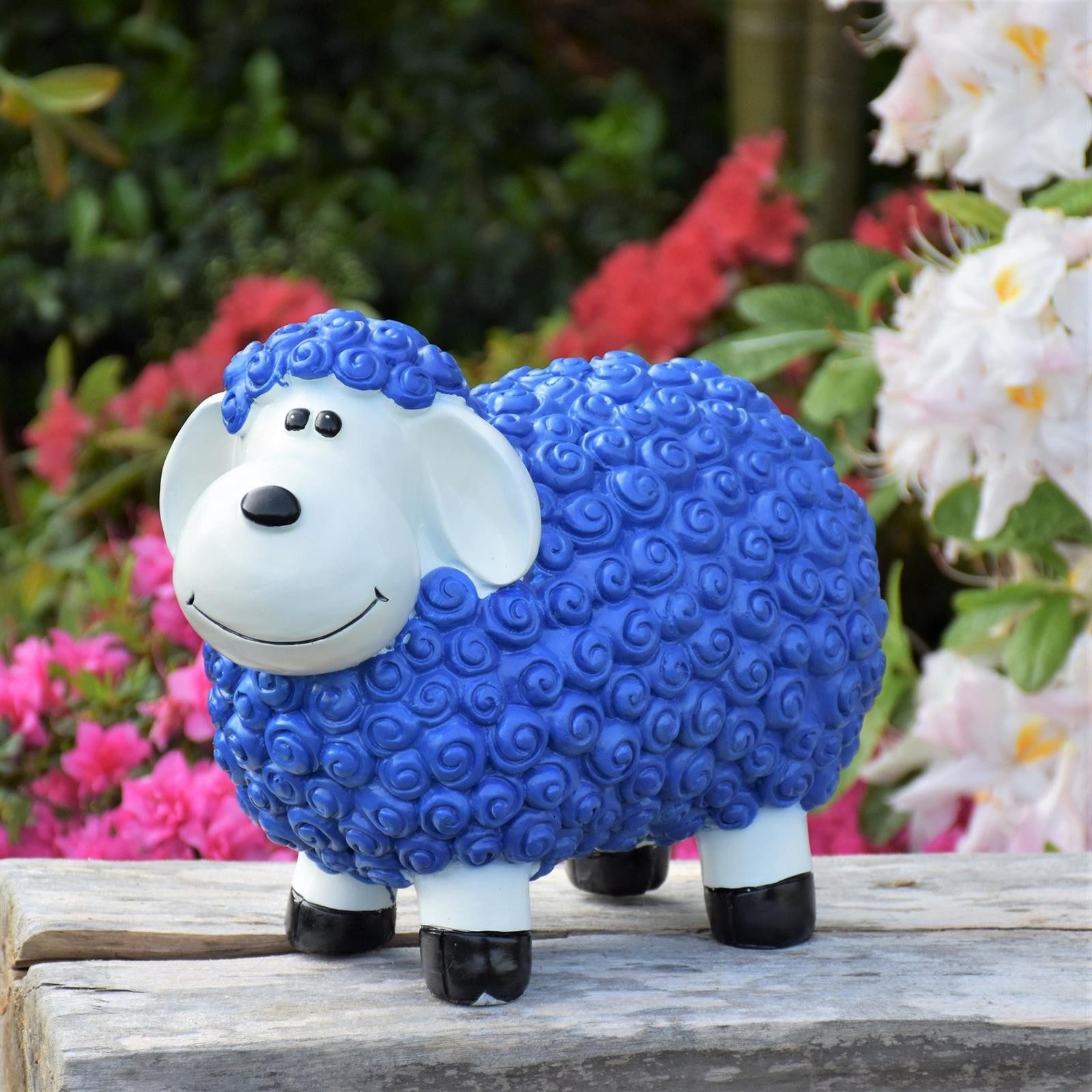 Geschenkestadl Gartenfigur Bunte Schafe viele Farben günstig online kaufen