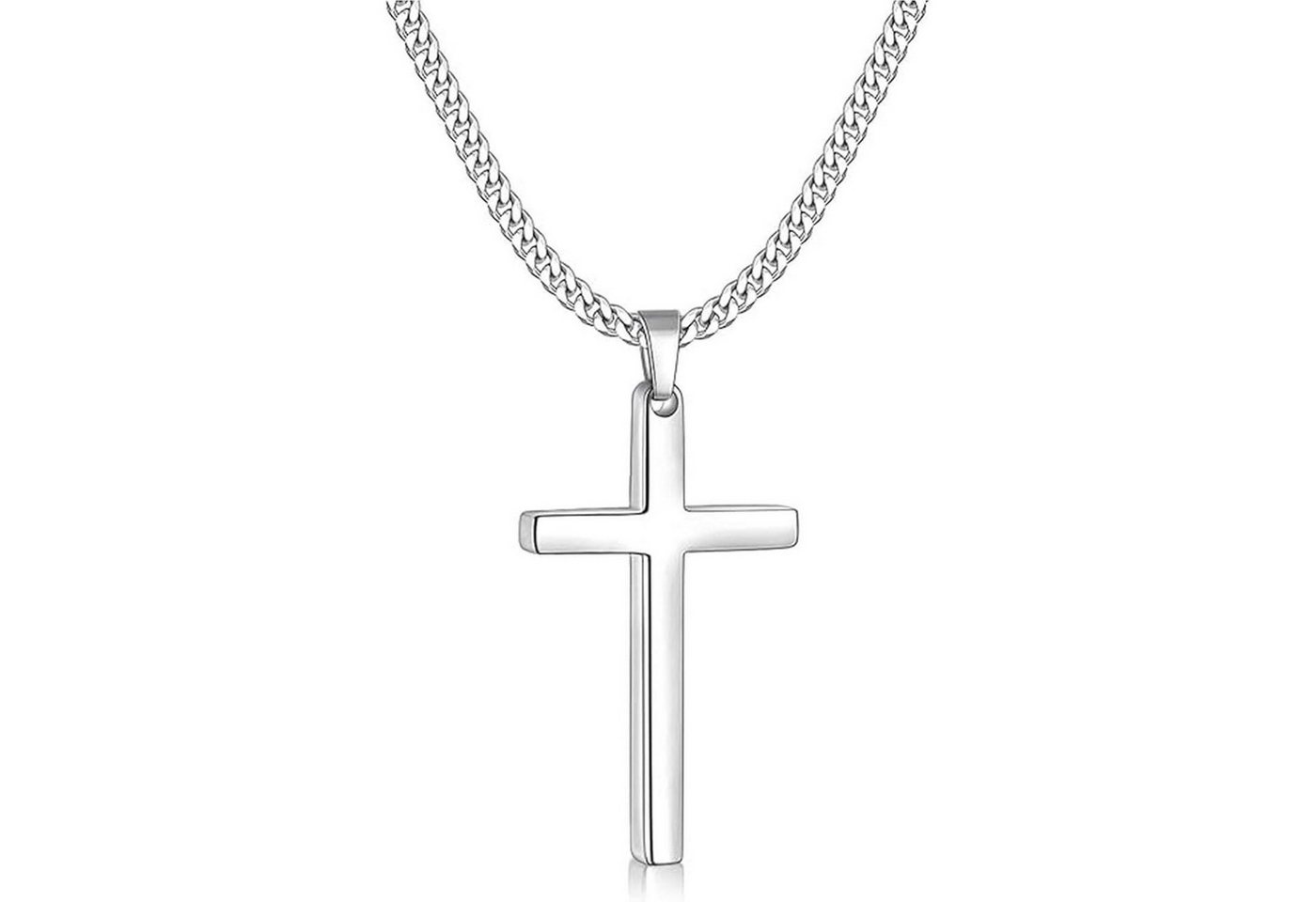 LuxusKollektion Kreuzkette Kreuz Kette Herren Edelstahl Anhänger Halskette Silber/Schwarz/Gold 4