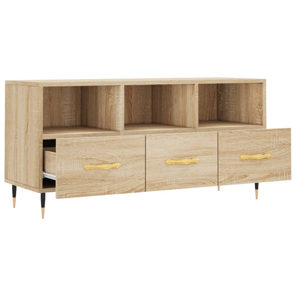 (1-St) vidaXL Sonoma-Eiche cm TV-Schrank TV-Schrank Holzwerkstoff Sonoma 102x36x50 Eiche