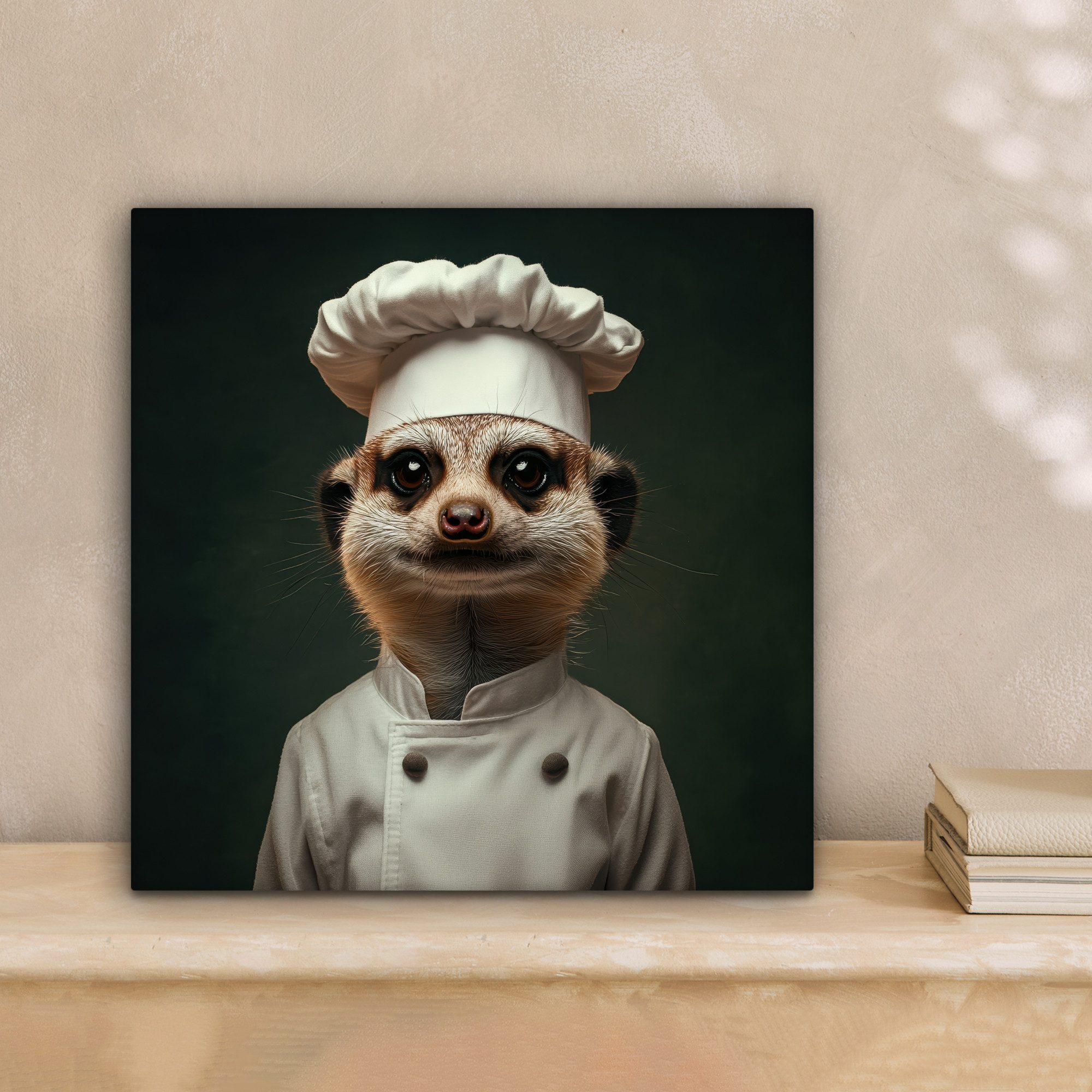 OneMillionCanvasses® Leinwandbild Tier - Koch - Erdmännchen, Fotodruck (1 S günstig online kaufen