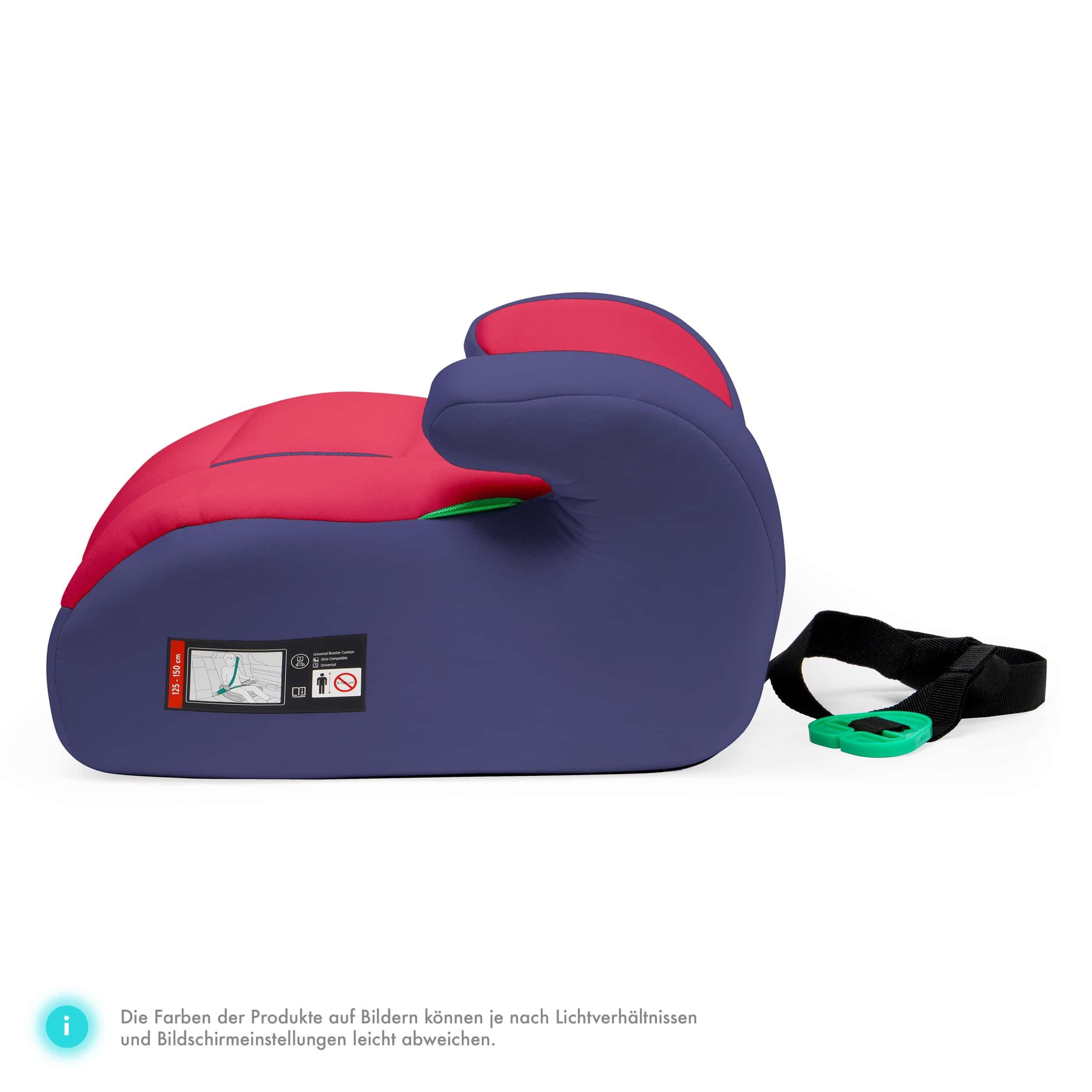 Daliya® Kindersitzerhöhung QUBIX I-Size Sitzerhöhung, Kindersitzerhöhung, Kindersitz, ab: ab 6 Jahre oder 125cm Körpergröße, bis: bis 12 Jahre oder 150cm Körpergröße, ab: 125 cm, bis: 150 cm, (Packung, 1-tlg), I-Size, Gurtfix, ergonomisch, weich, waschbarer Bezug